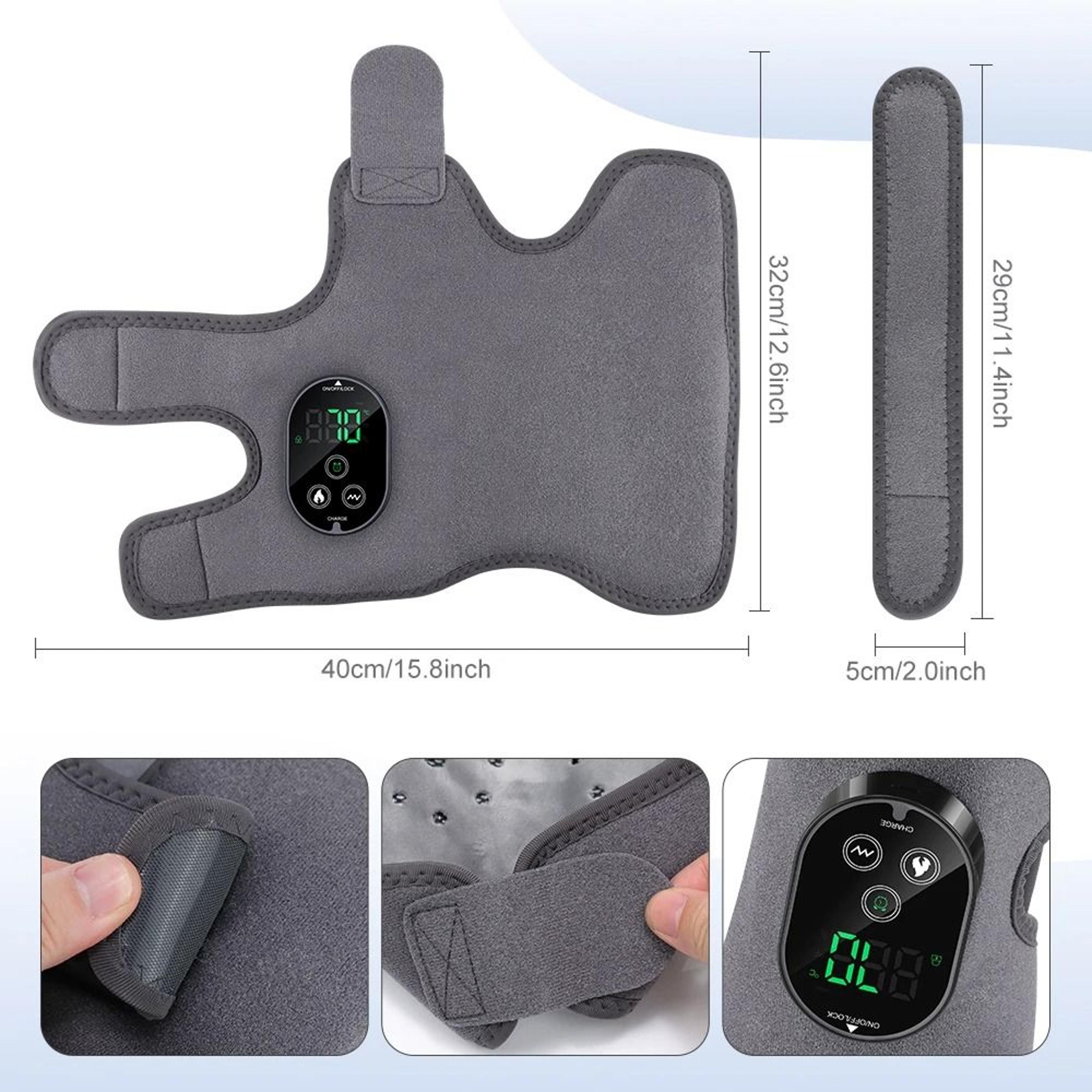 Heated  Vibrating DualMotor Foot Ankle  Calf Massager Brace 5