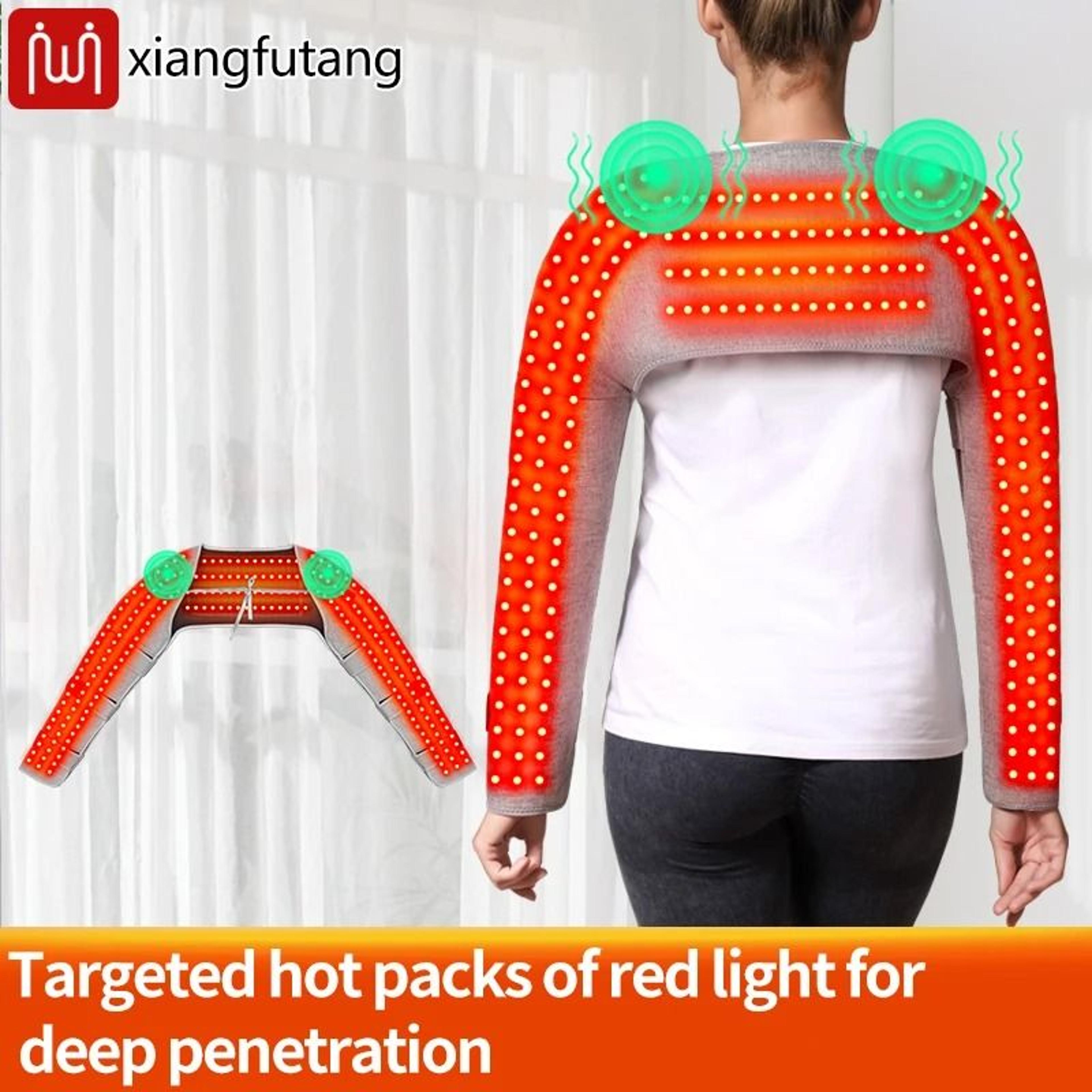 Red Light Heating  Massaging Shoulder  Arm Support Wrap 2