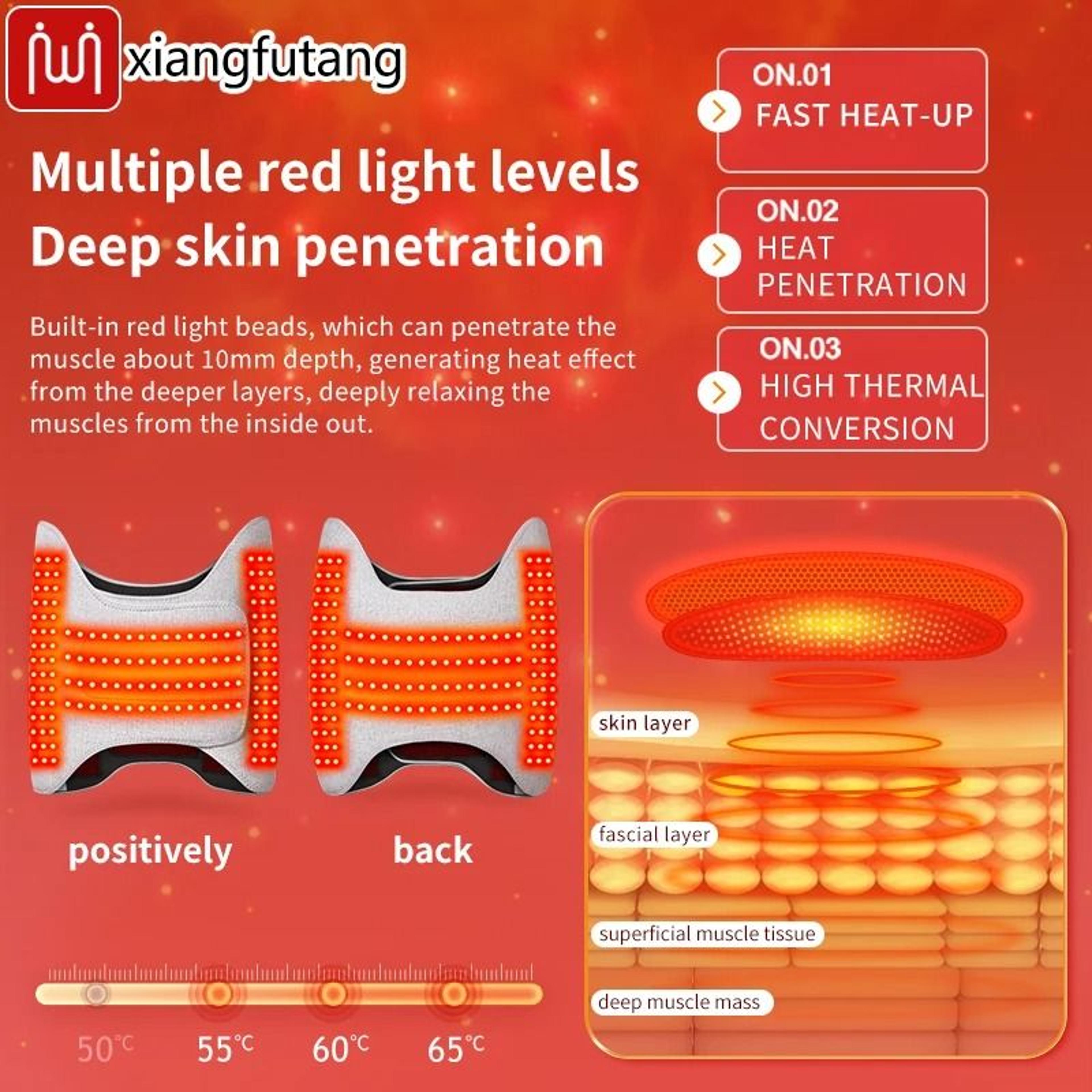 Red Light Heating Waist  Lumbar Support Massage Belt 3