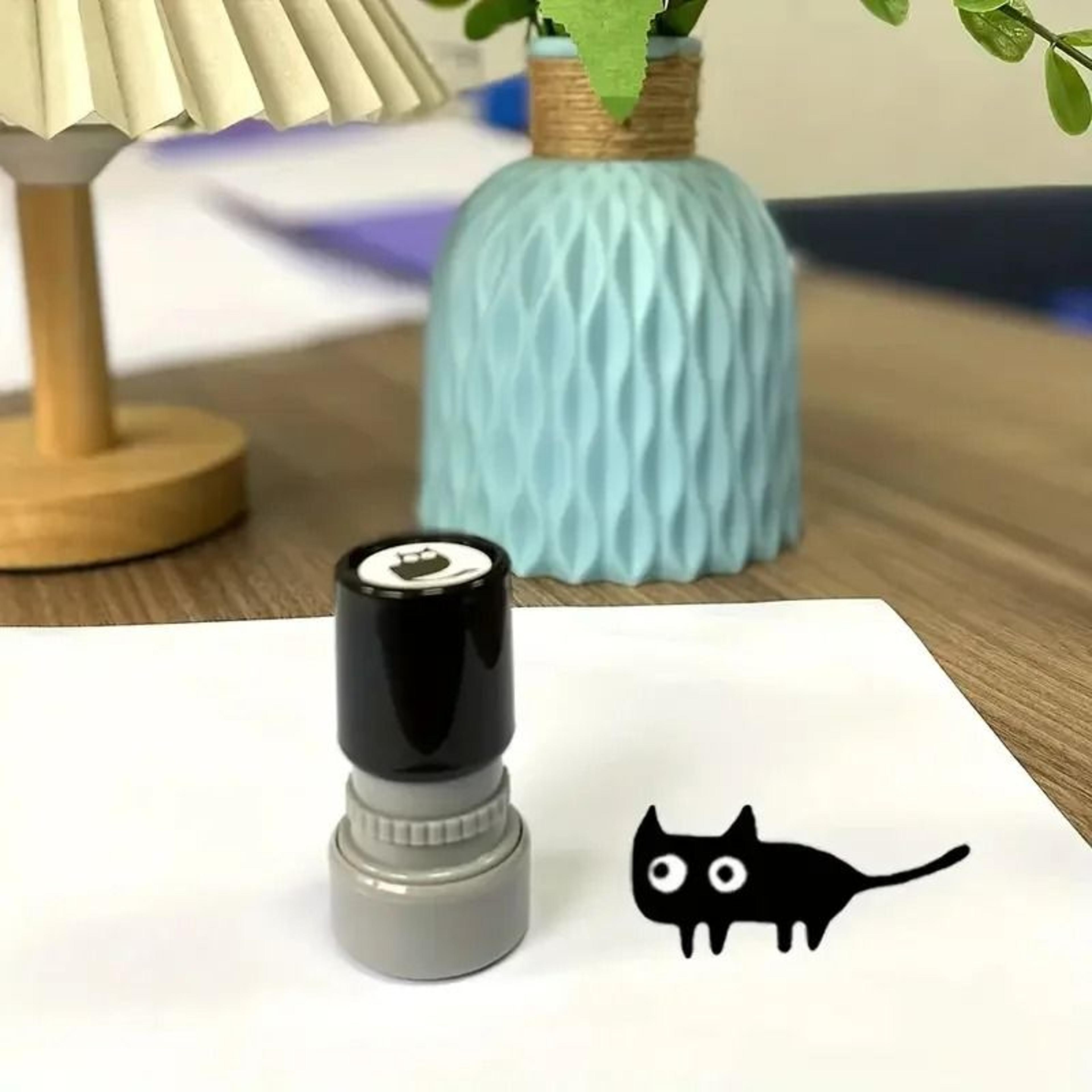 Cute Cartoon Black Cat Stamp  DIY Scrapbooking Tool 4
