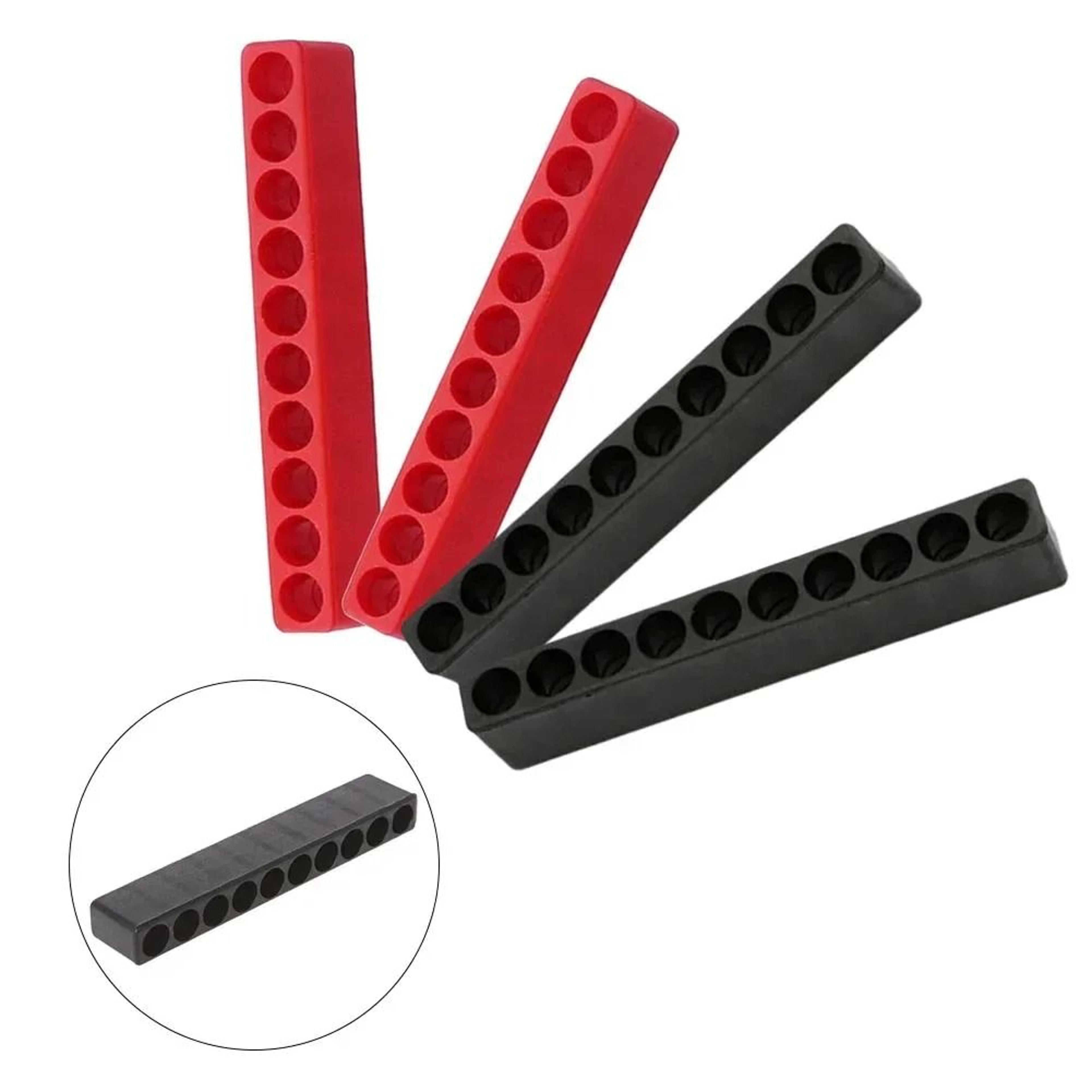 4Pcs 10 Holes Screwdriver Bit Holder Soft Rubber Organizer 5