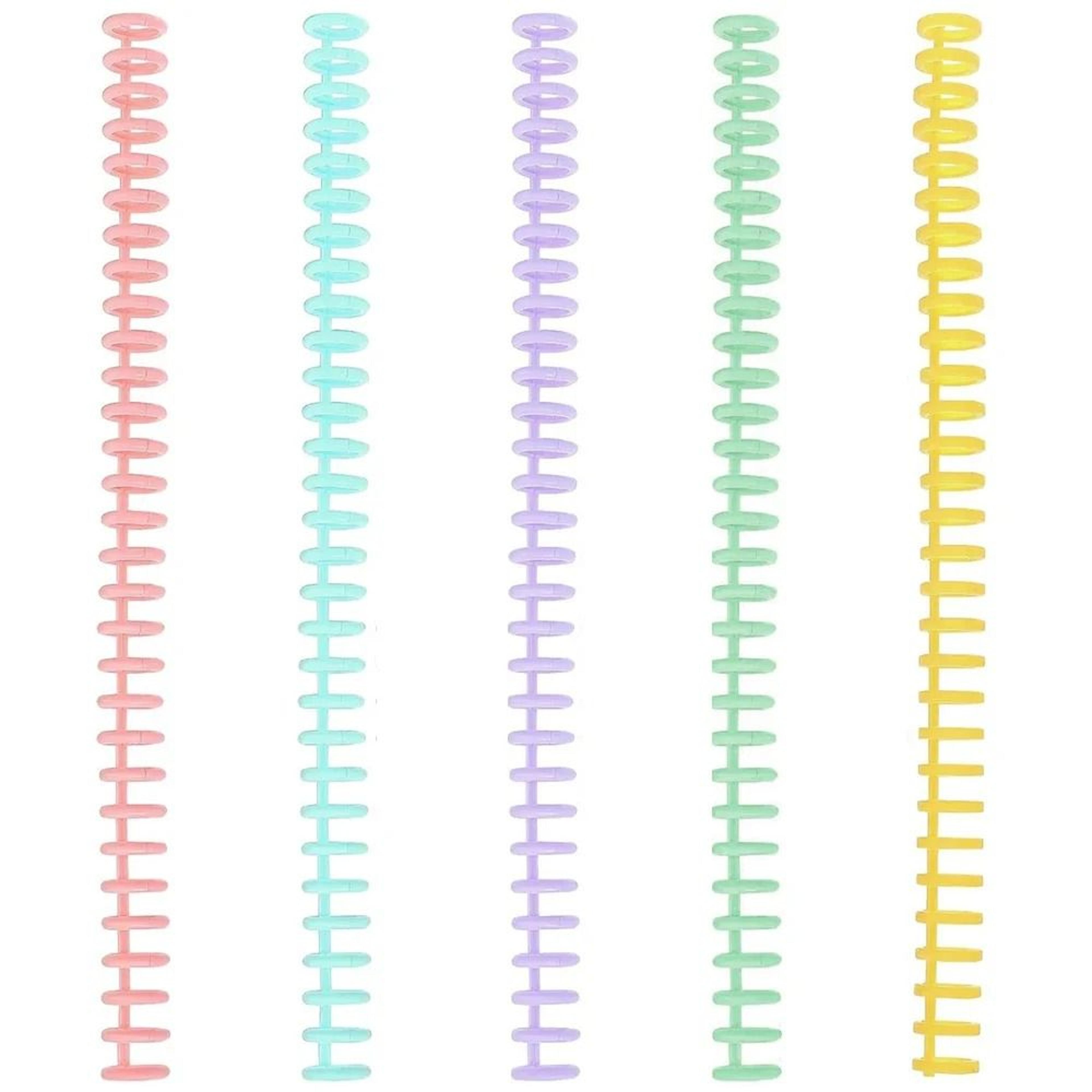510PCS 30 Rings Comb Binding Spines Plastic Spiral Coils 6