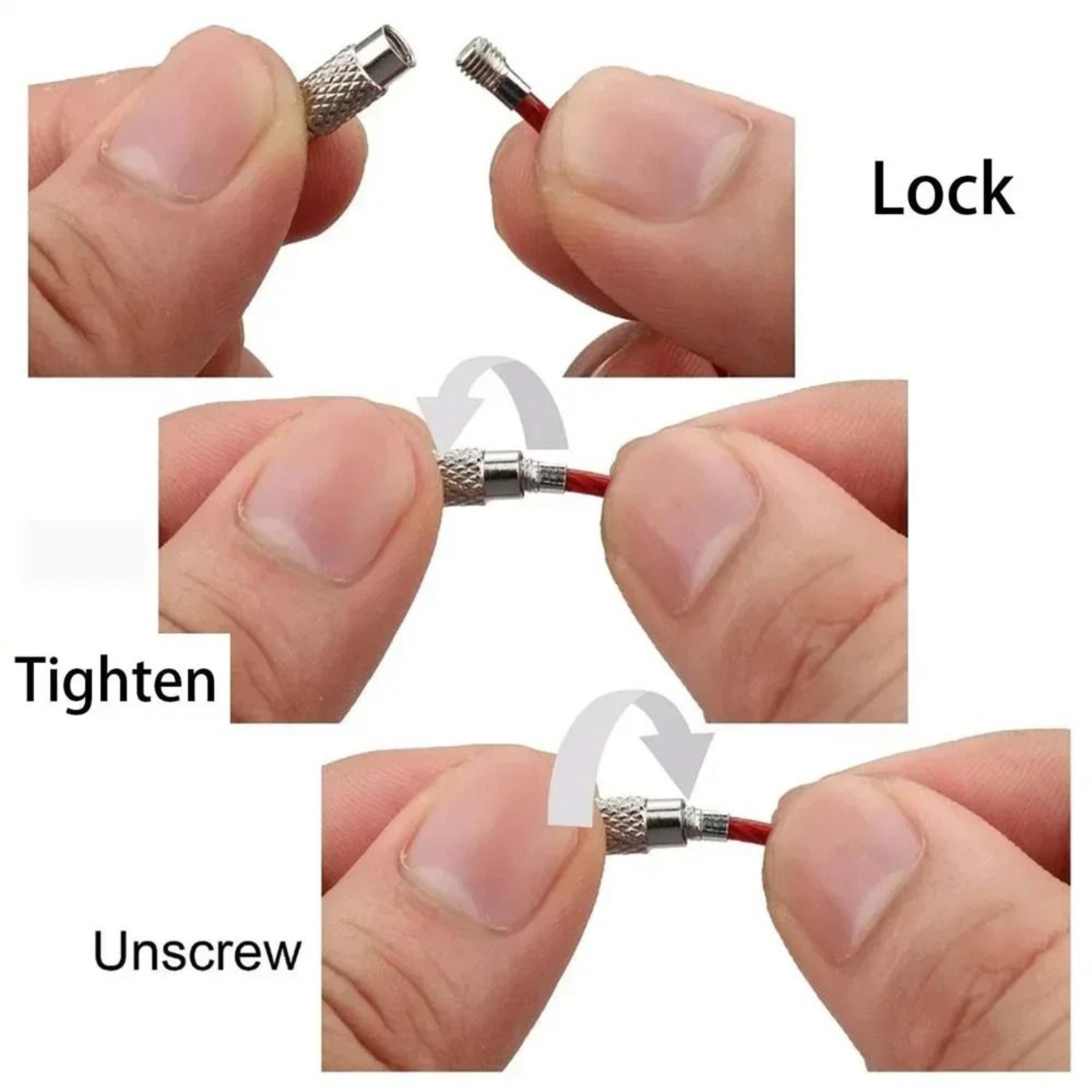 10 Pack Multi Color Stainless Wire Keychain Cable 6 Inch 3