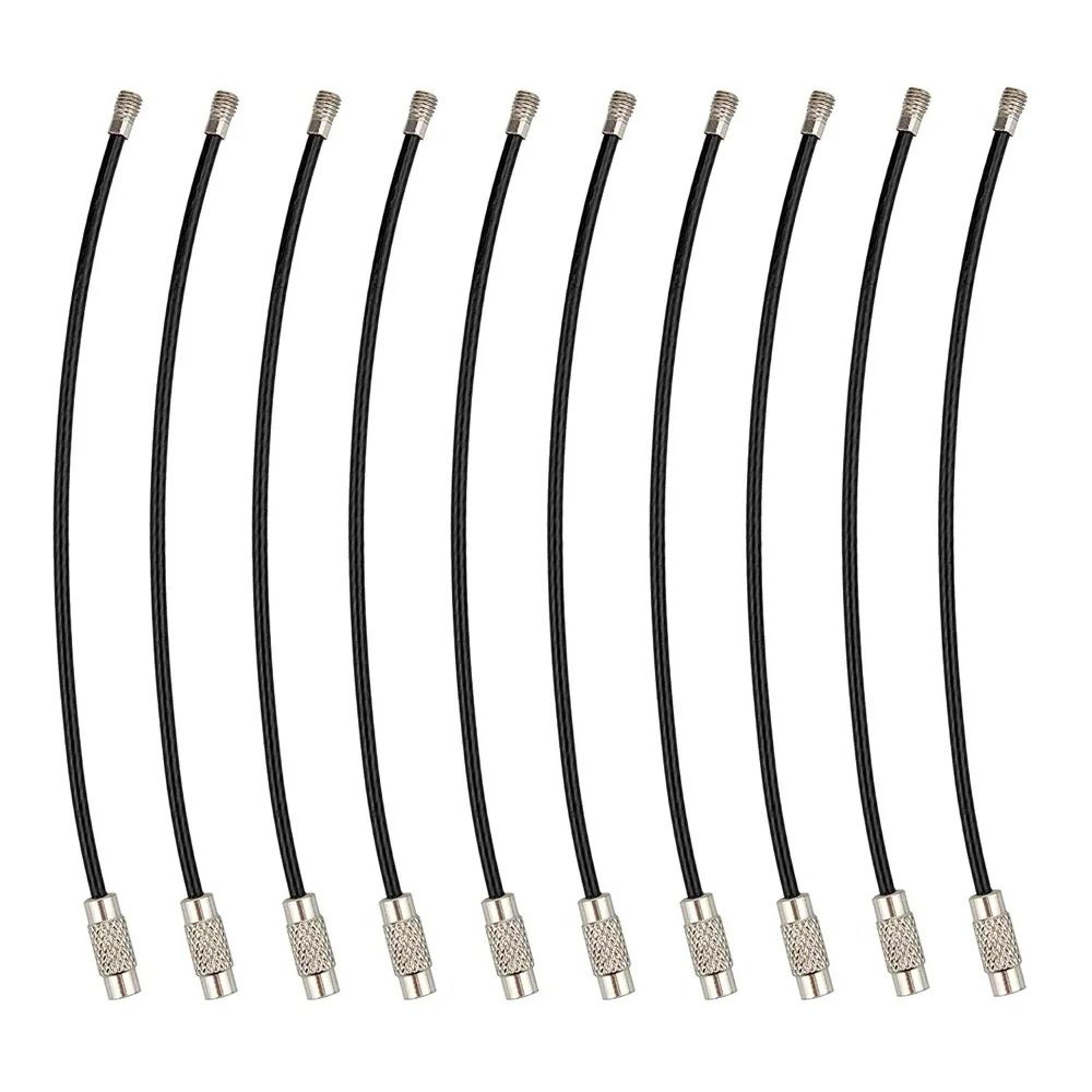 10 Pack Multi Color Stainless Wire Keychain Cable 6 Inch 8