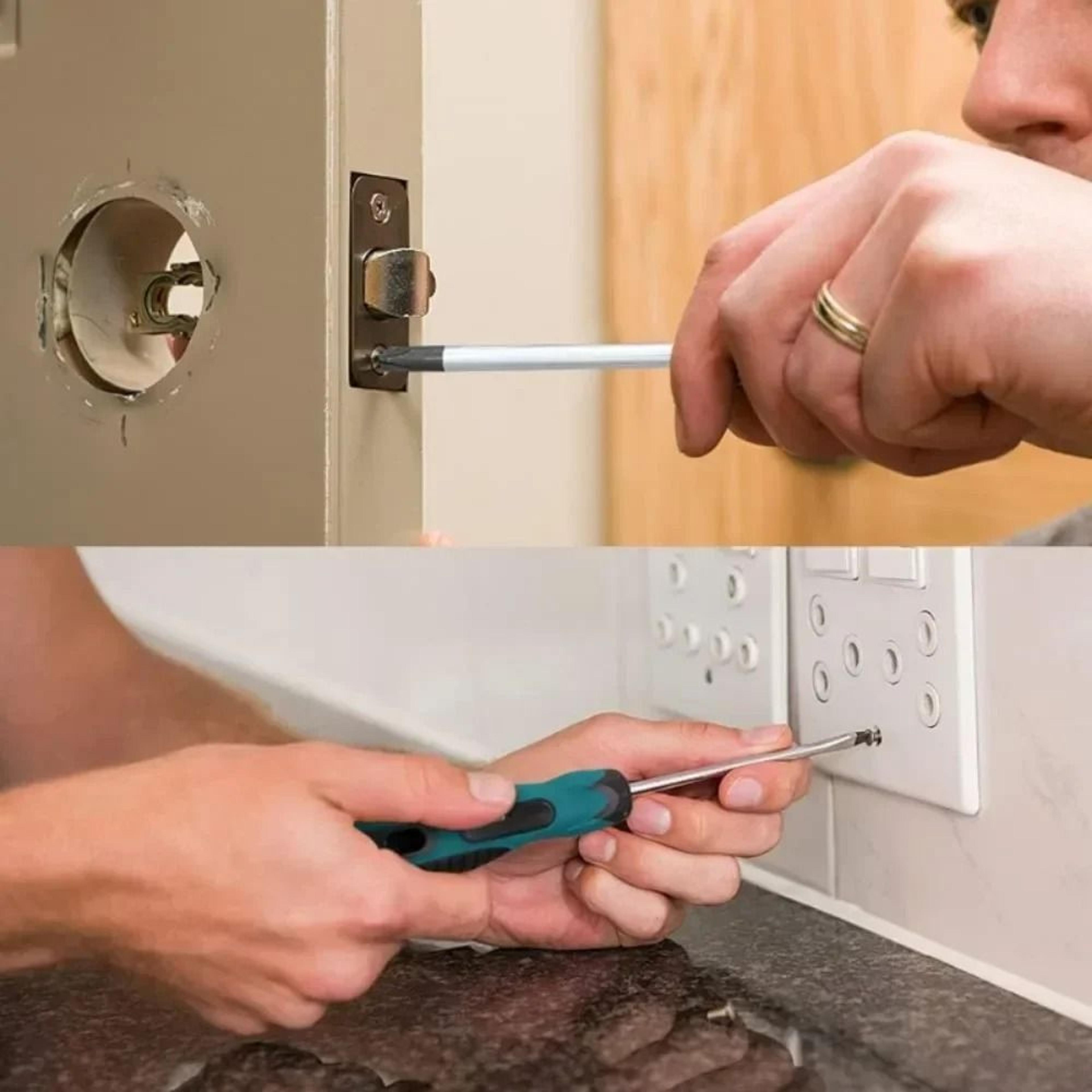Long Slotted Phillips Screwdriver Rubber Handle Magnetic Repair Tool 5
