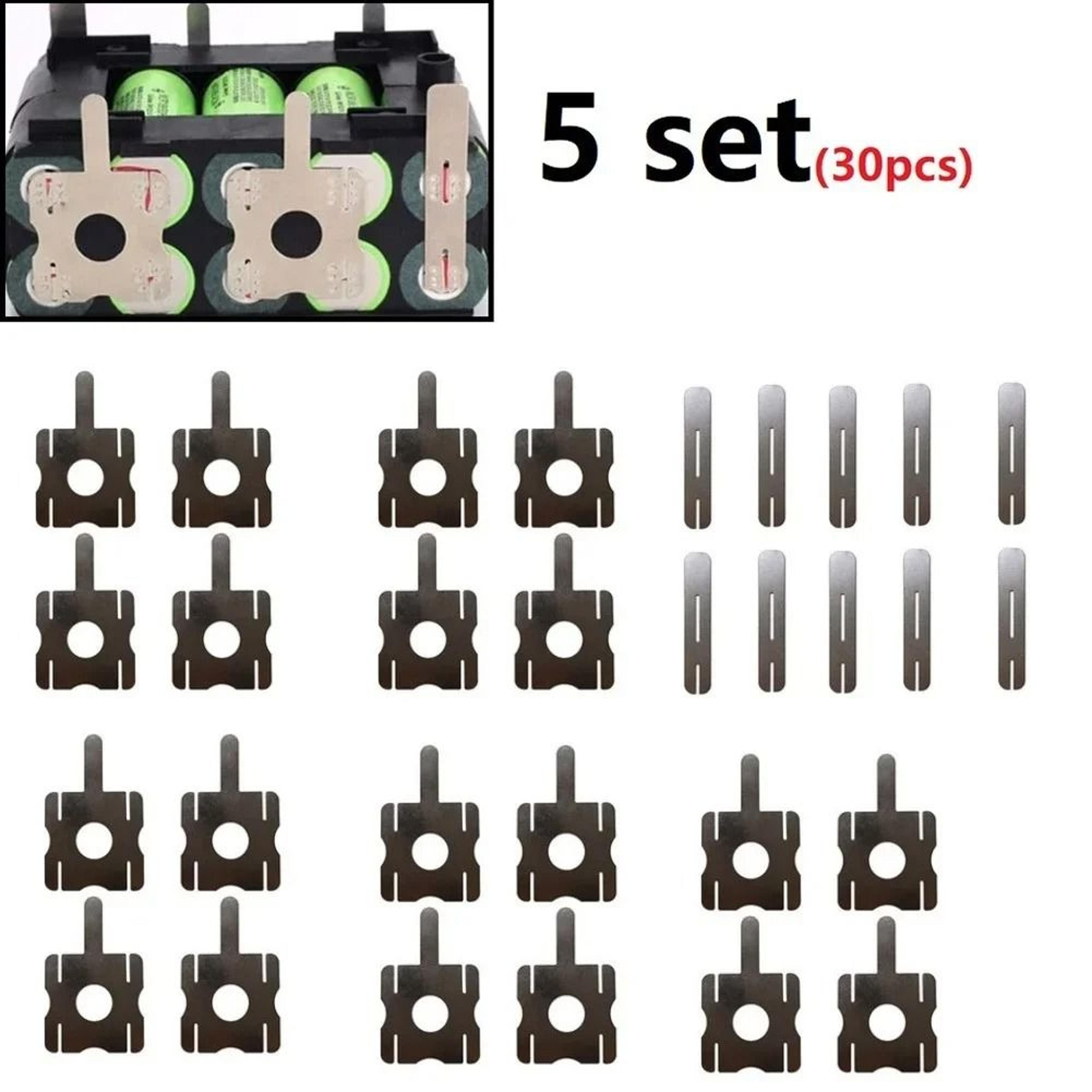 30Pcs Spots Welding Nickel Plates 5Set Battery Plating Nickle Sheet 0