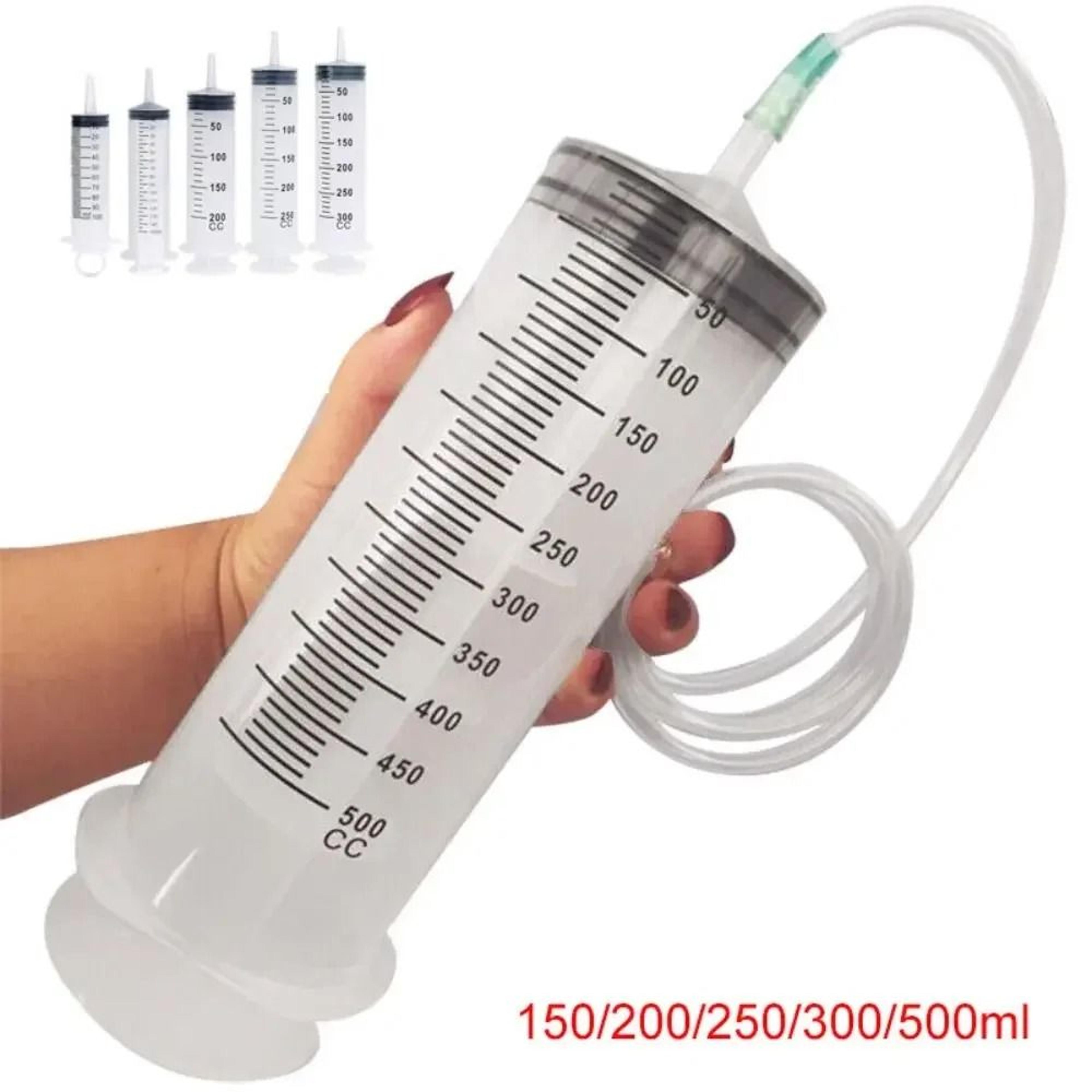 1pc large capacity reusable syringe with 1.3m tube for hydroponics and feeding