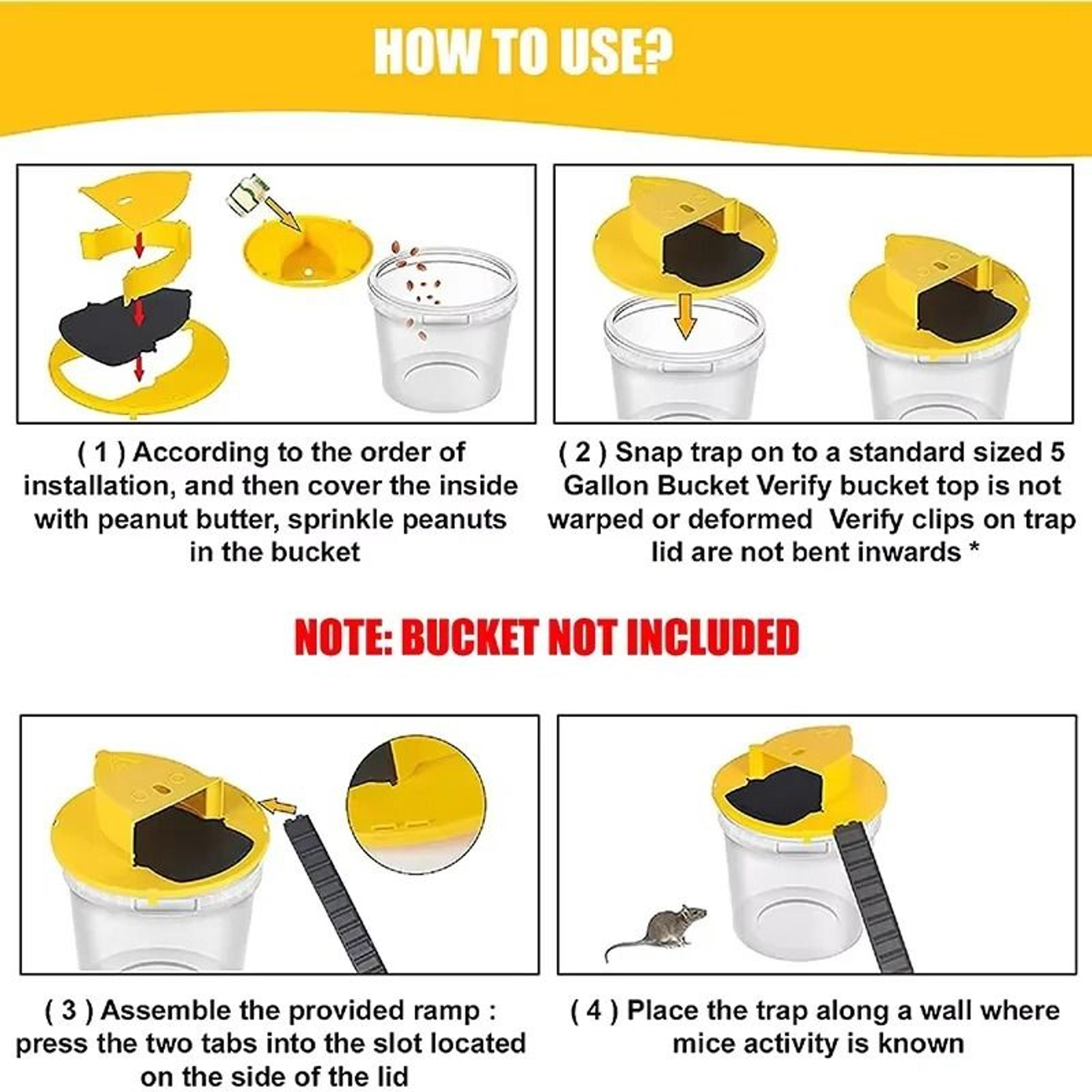 Intelligent Pitfall Mouse Catcher Trap Bucket Flipping Lid Automatic Reset 3