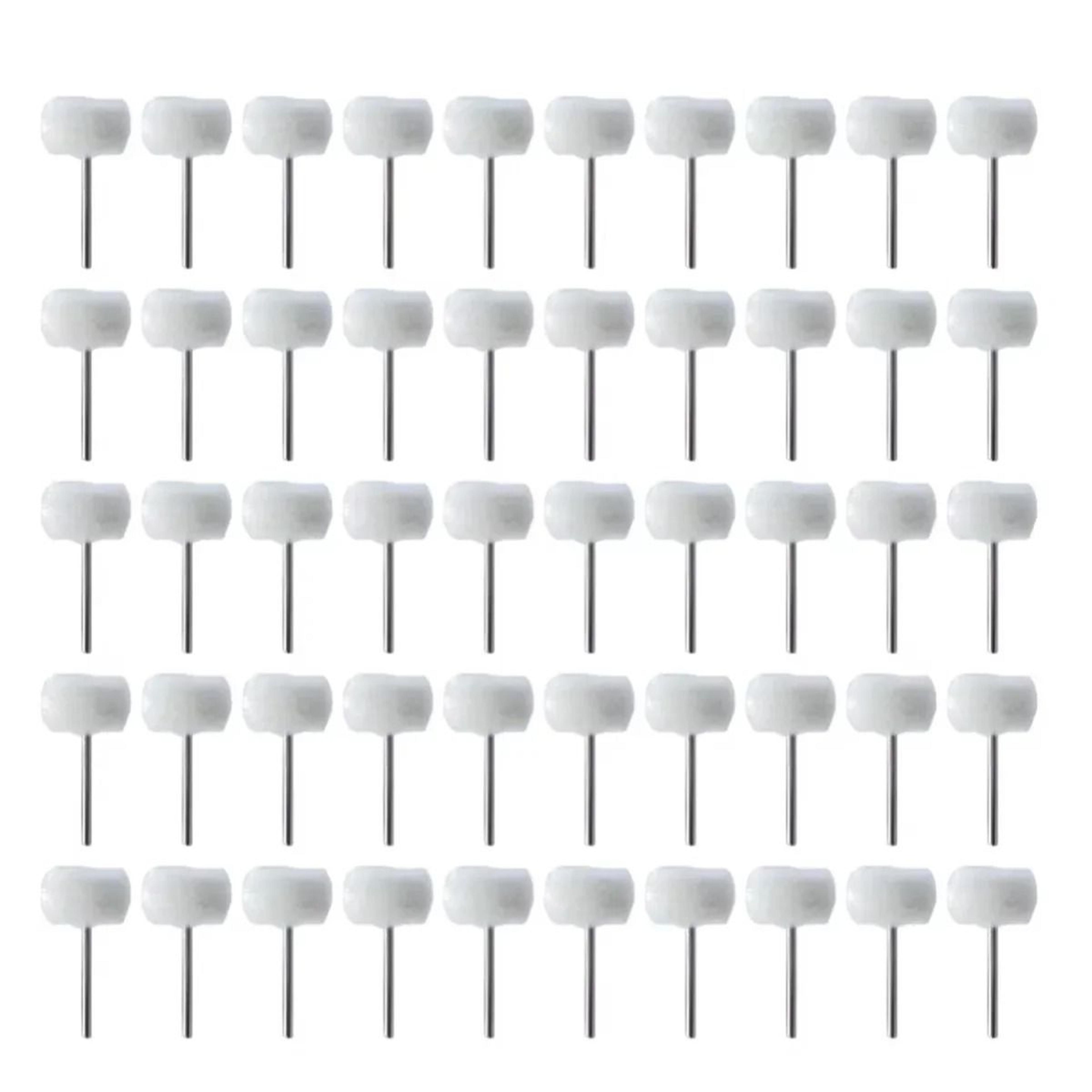 550Pcs Mini Wool Polishing Head 3mm Shank Buffing Wheel Rotary Tool 10