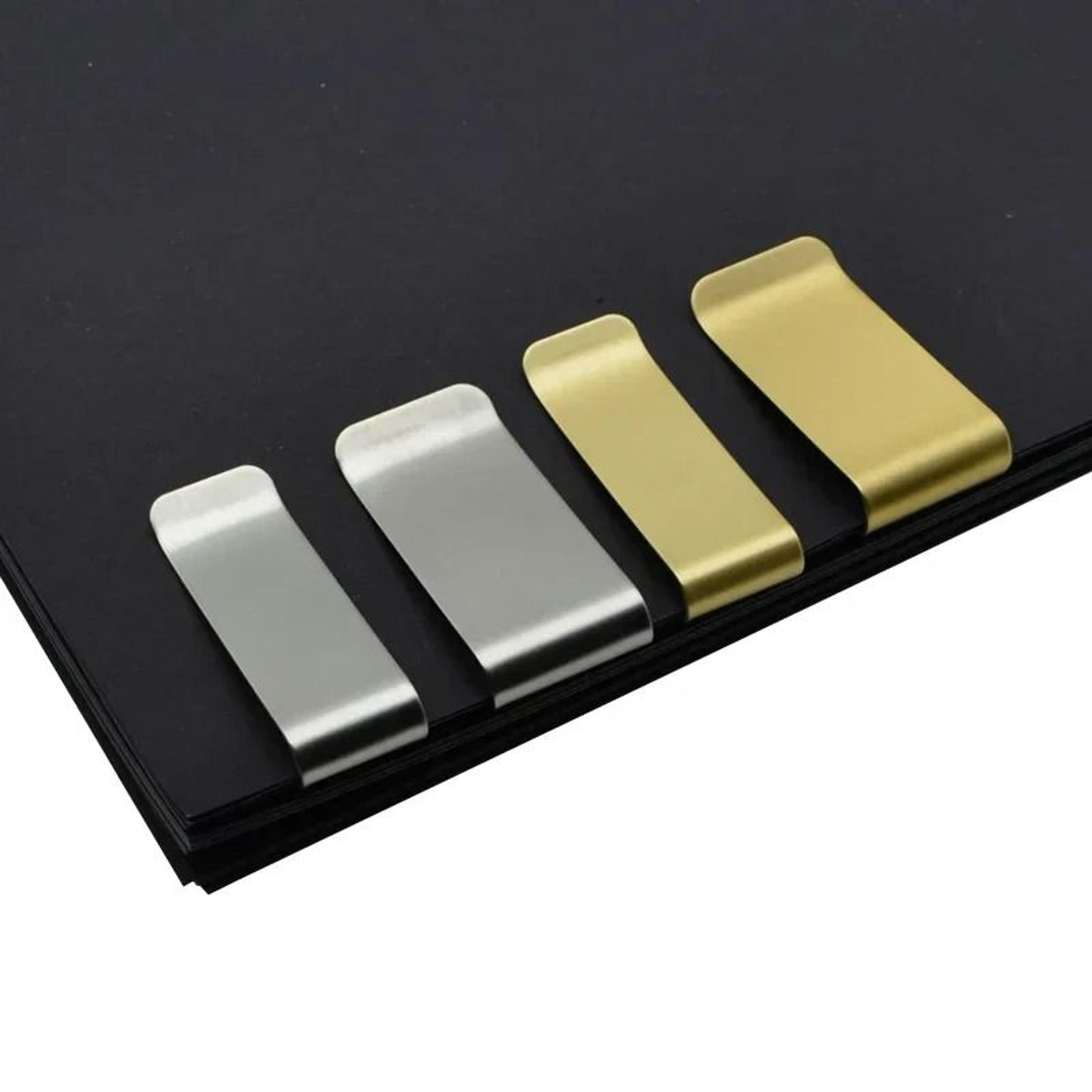 1Pc Metal Paper Clip  Bookmark In Stainless Steel And Brass Material 4