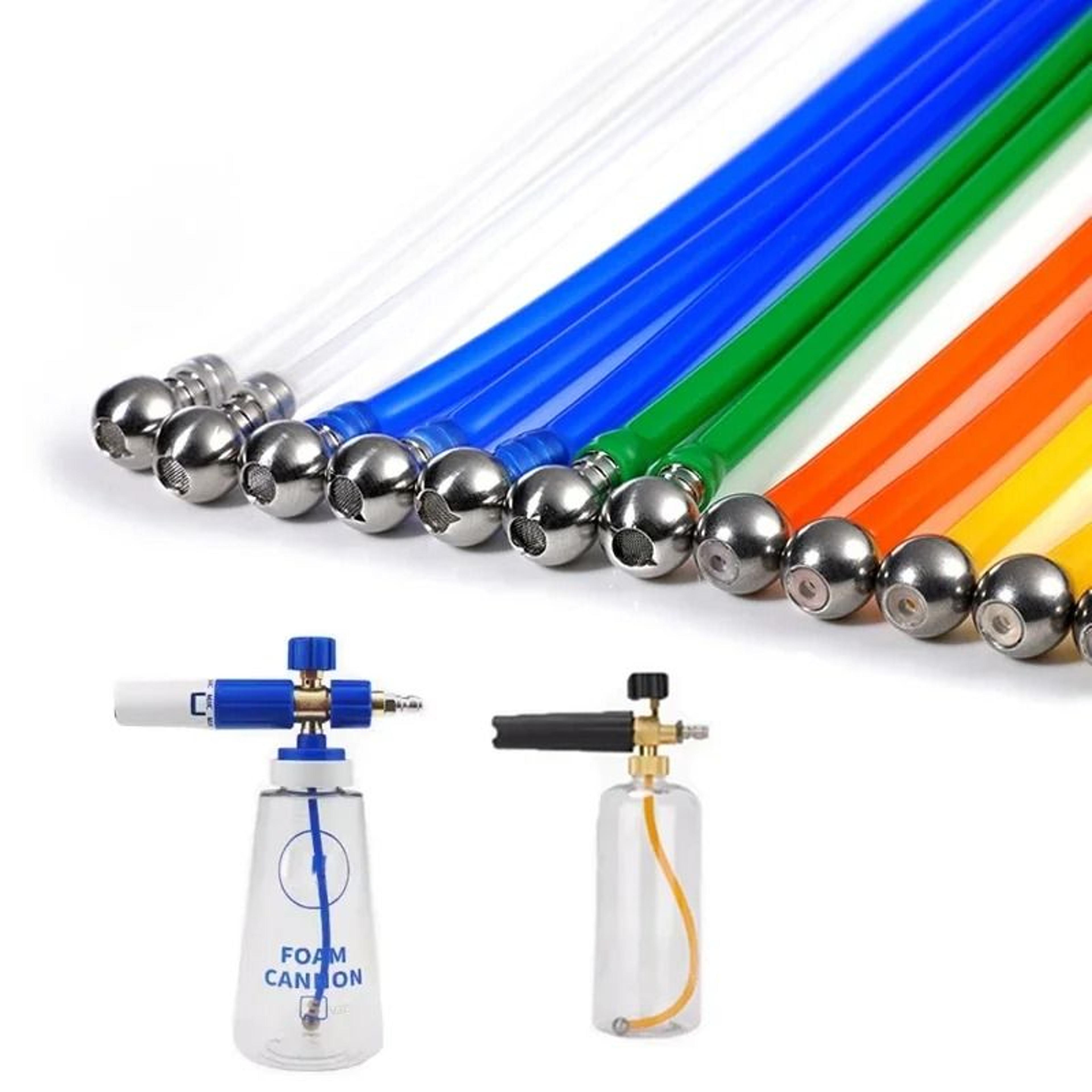 24cm cutable foam cannon colorful straw with stainless steel filter ball