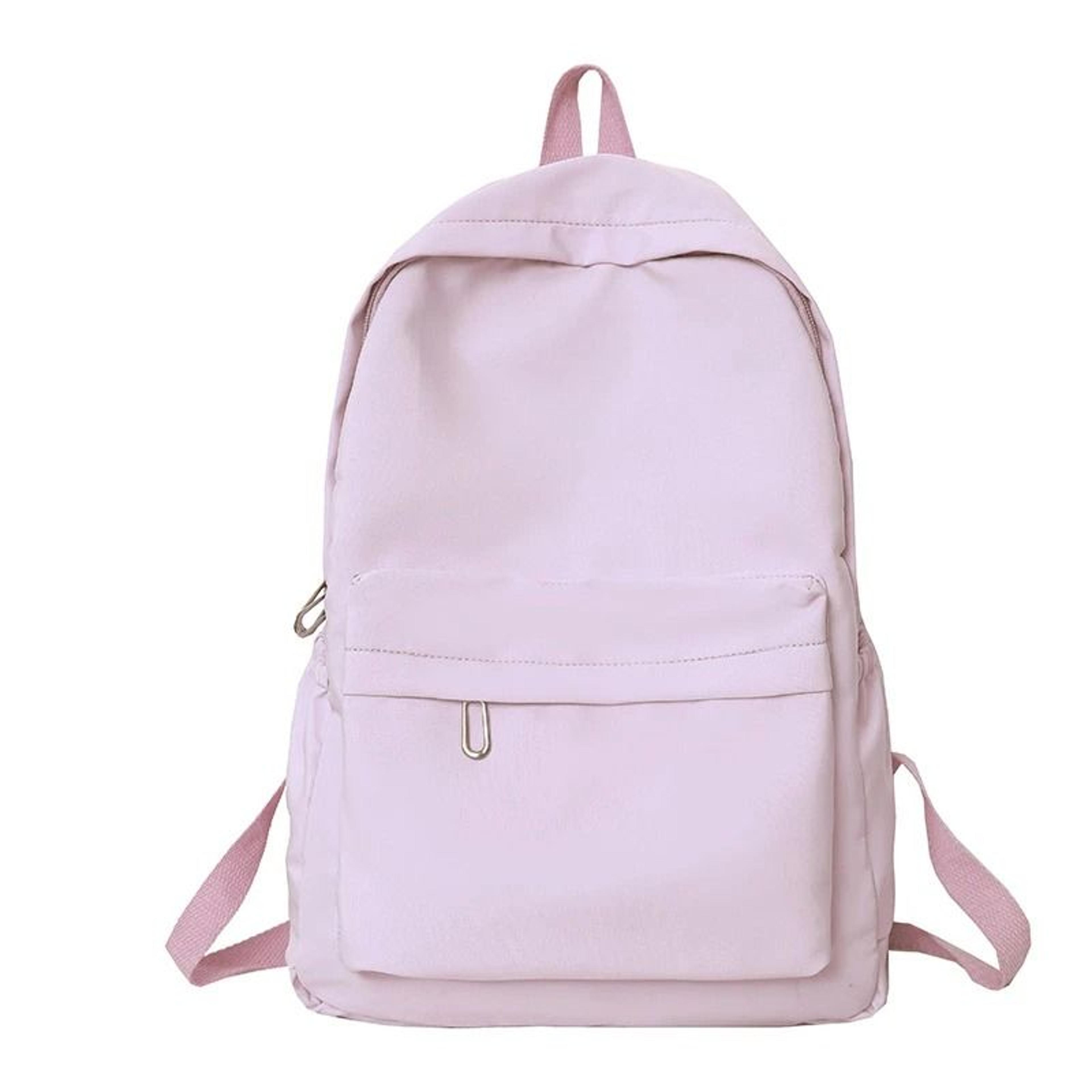 Simple Solid Color Casual Lightweight Backpack For School  Travel 10