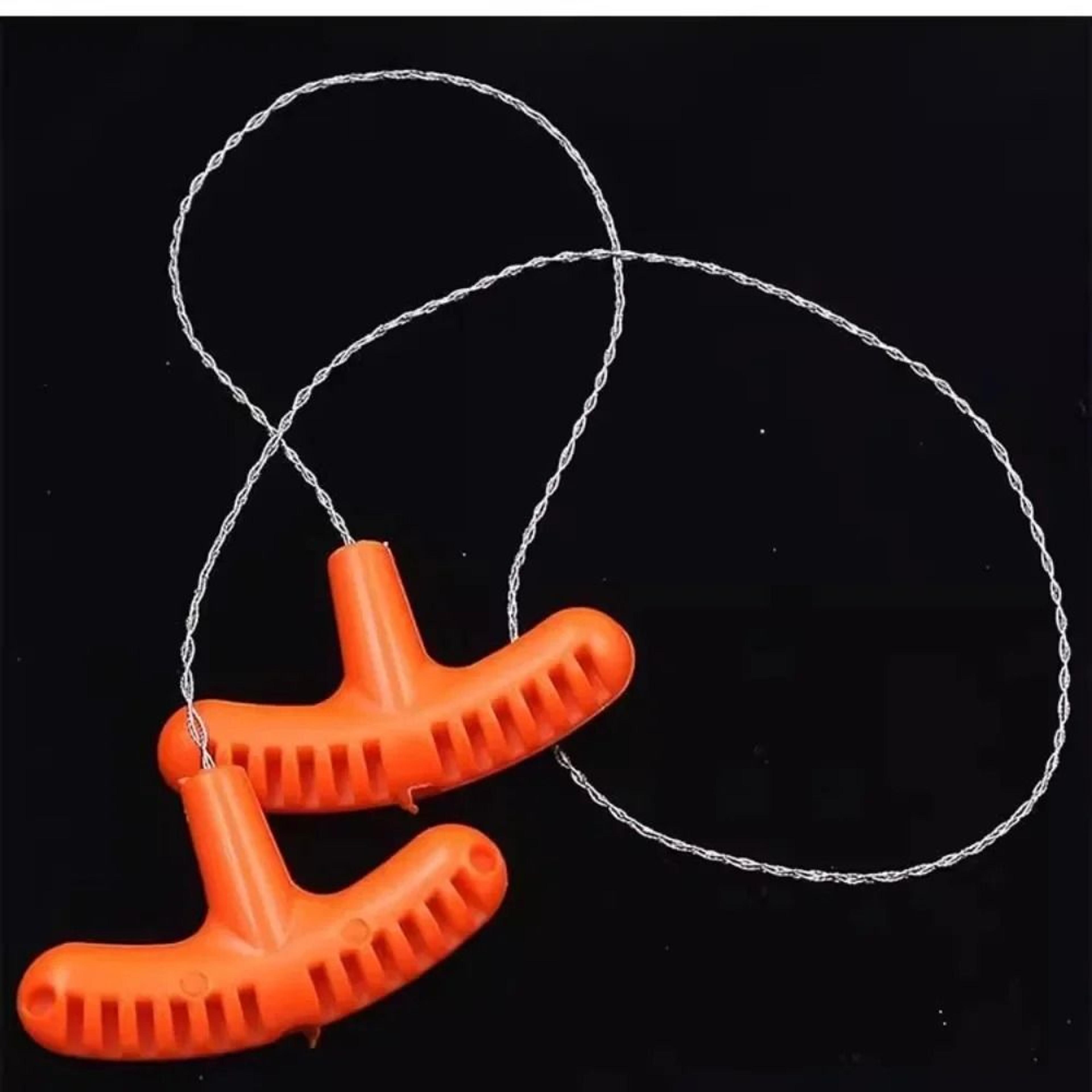 1pc manual steel rope chain saw - portable survival gear for camping & emergency