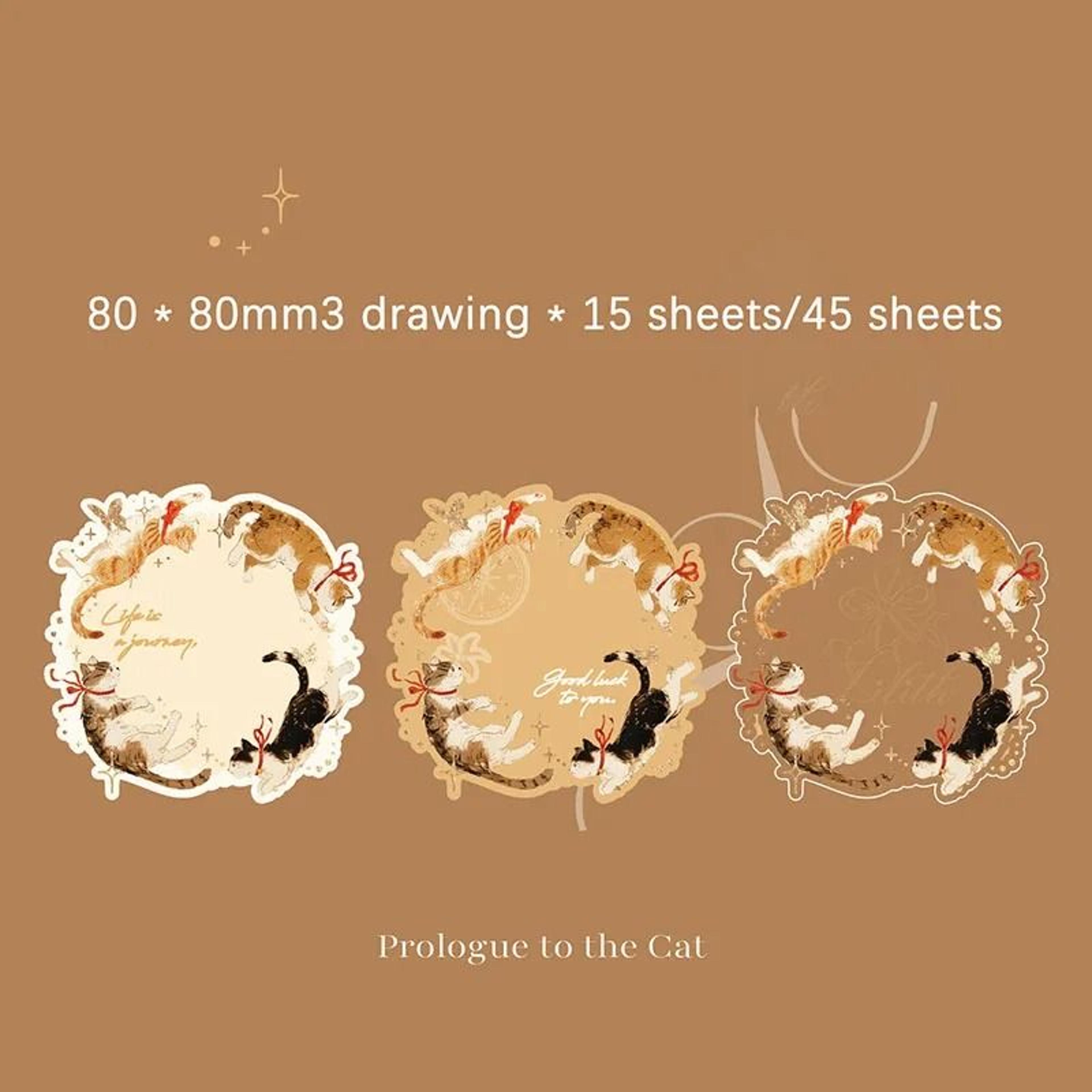 Embossed Hot Stamping Sticky Notes  Uus Ring Series Korean Cat Themed Irregular Pads 6