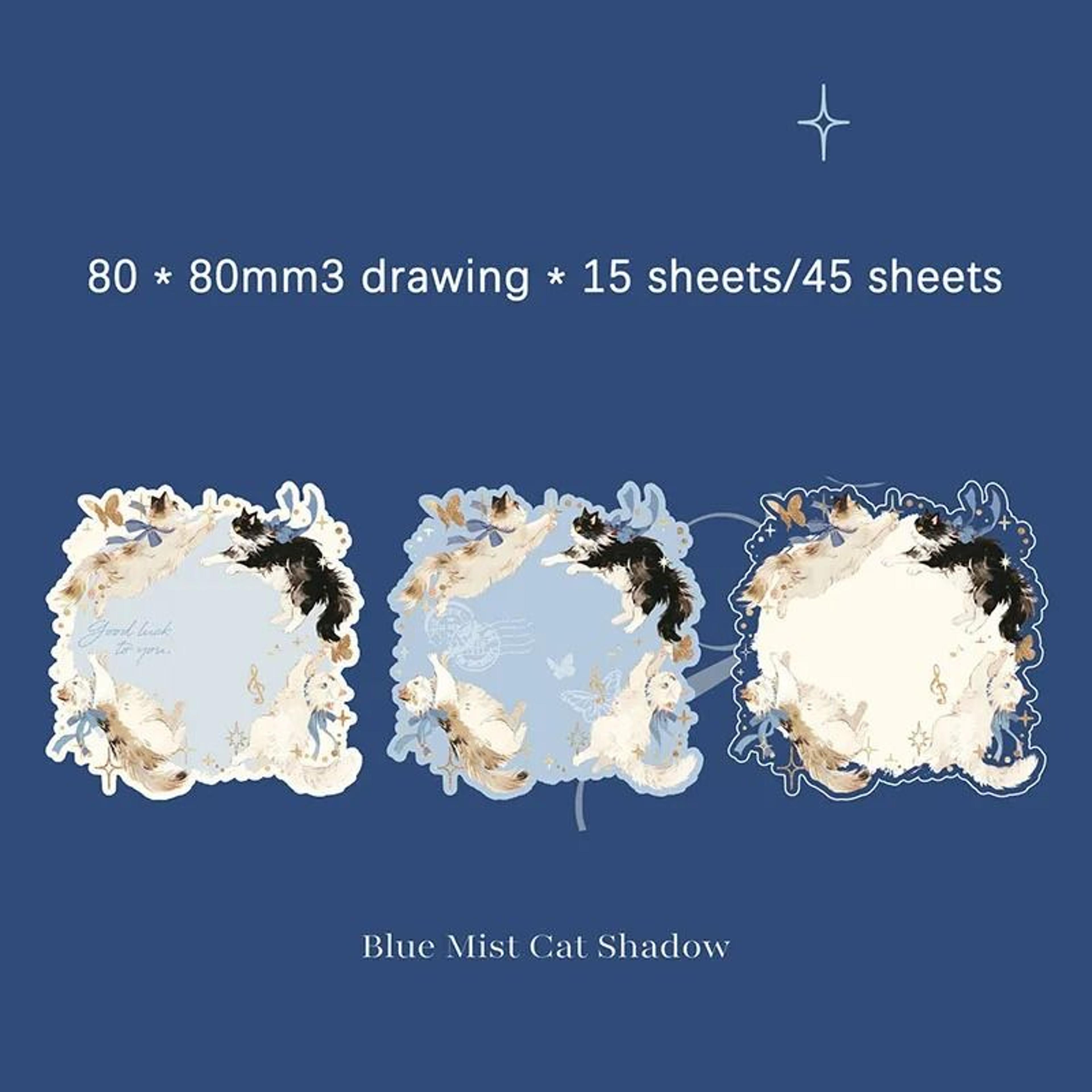 Embossed Hot Stamping Sticky Notes  Uus Ring Series Korean Cat Themed Irregular Pads 7