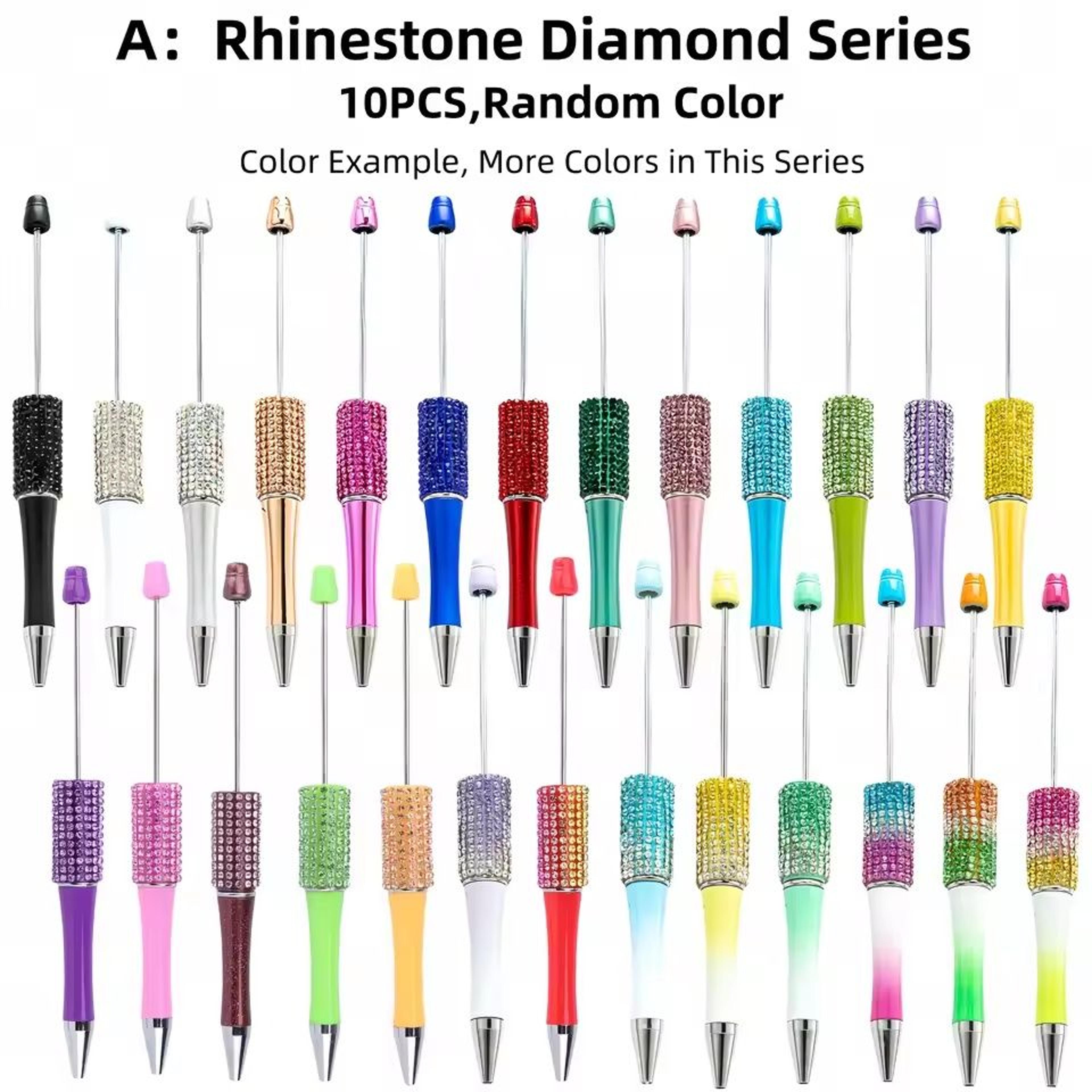 10Pc Creative Bead Ballpoint Pen Sets  DIY Colored Wooden Bead School  Office Supplies 6