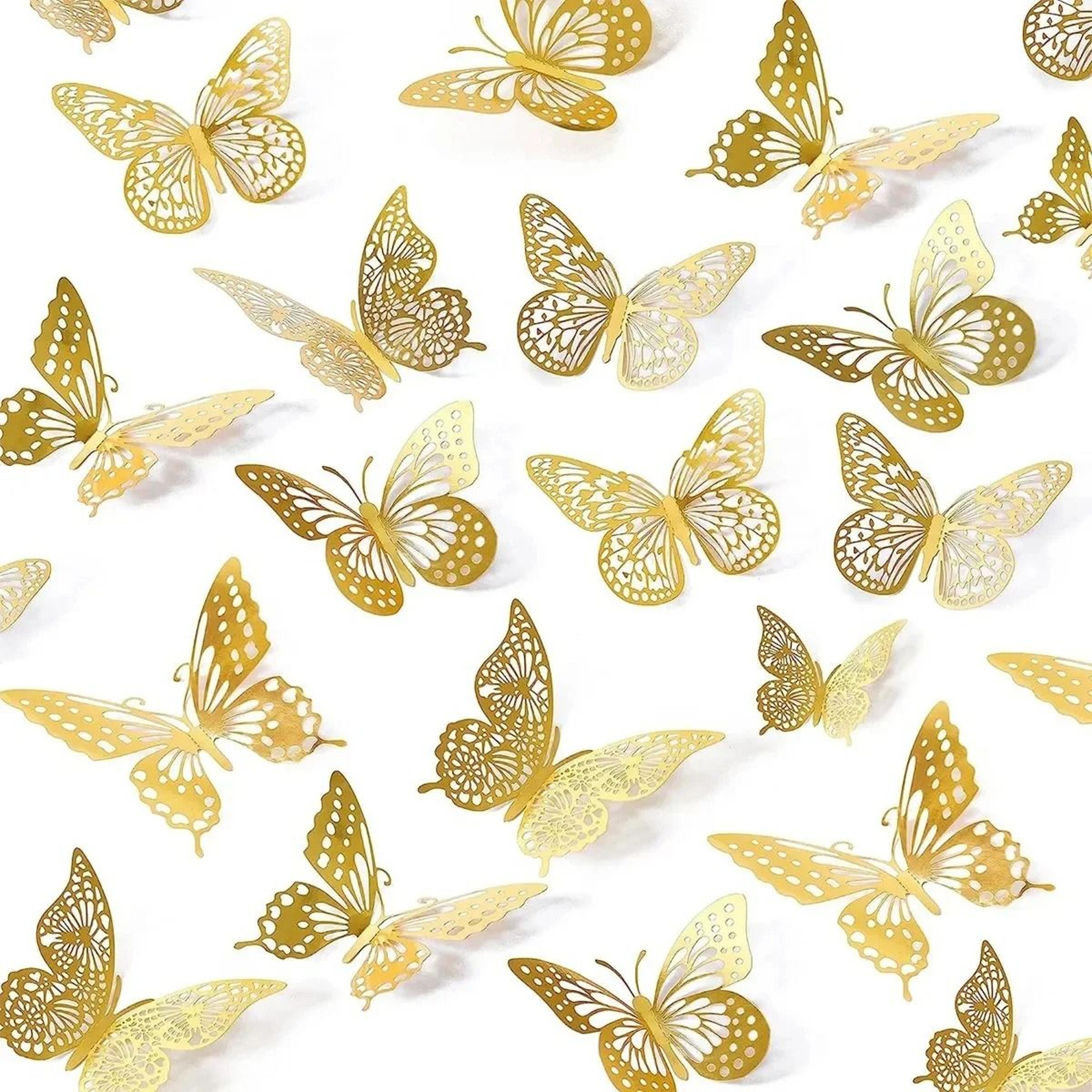 48Pcs4Sets 3D Butterfly Wall Decor  4 Styles  3 Sizes Party  Room Decorations 7