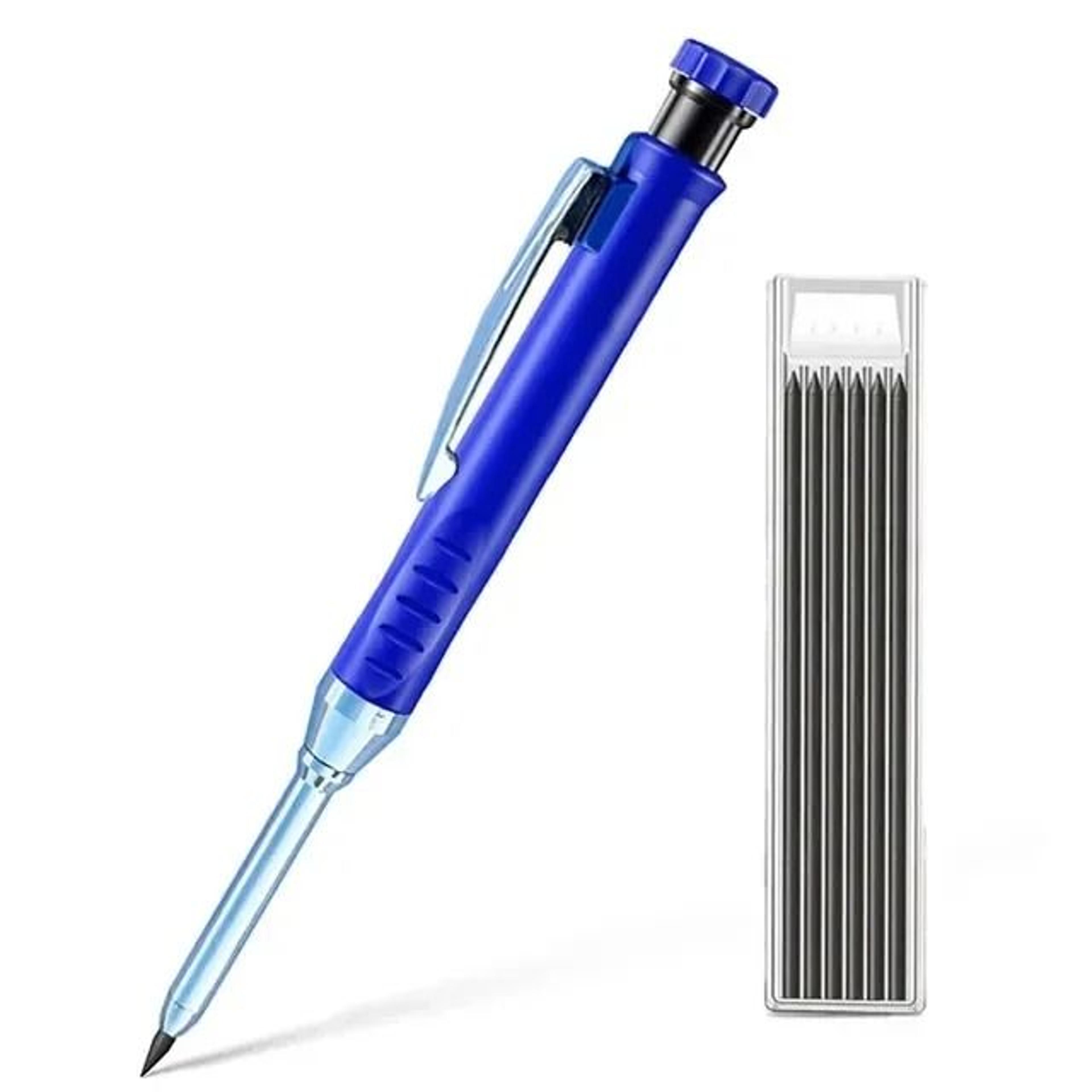 2Pcs 28mm Carpenter Mechanical Pencil With Sharpener For Woodworking 13