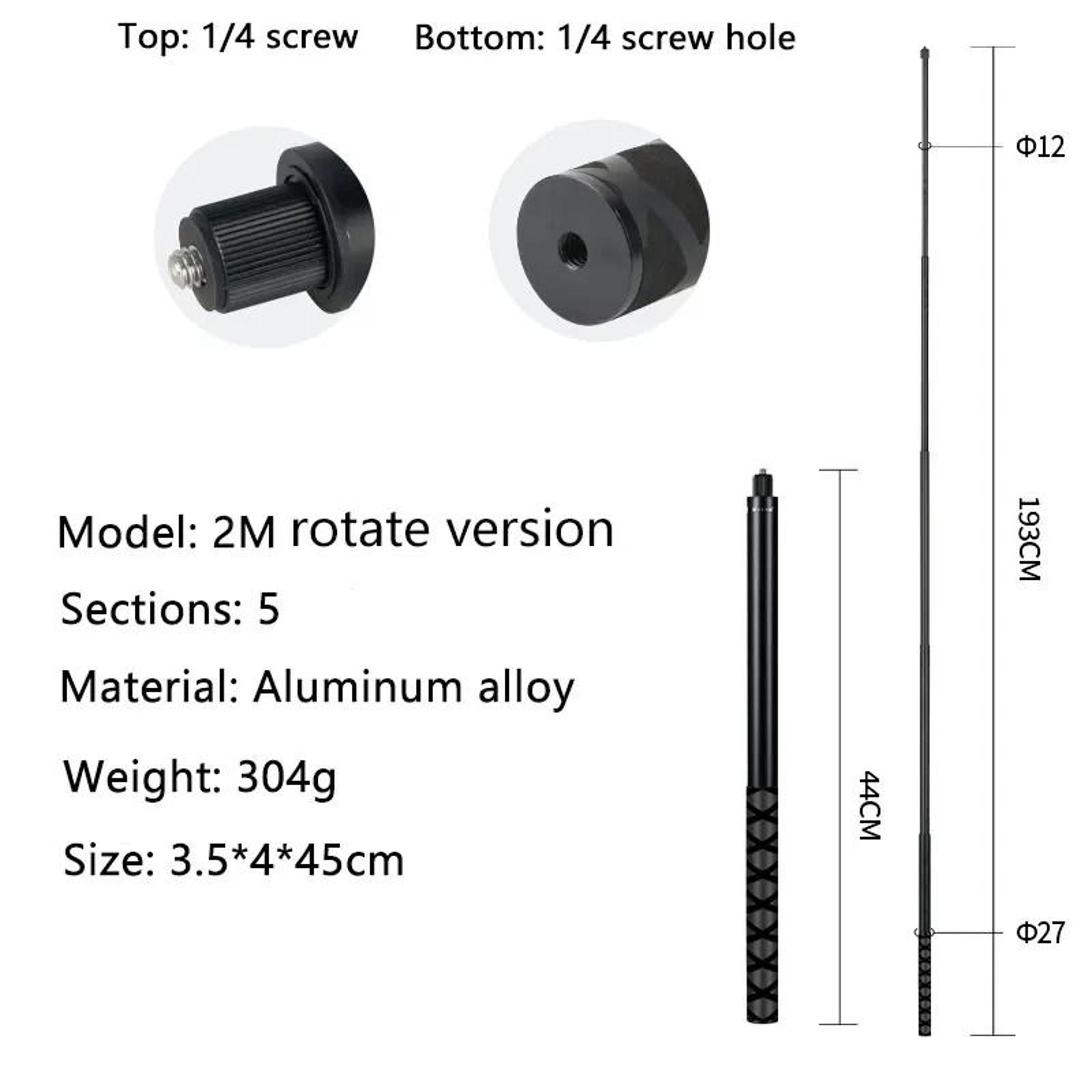Invisible Selfie Stick For Insta360 X5 X4 X3 Panoramic Camera 12