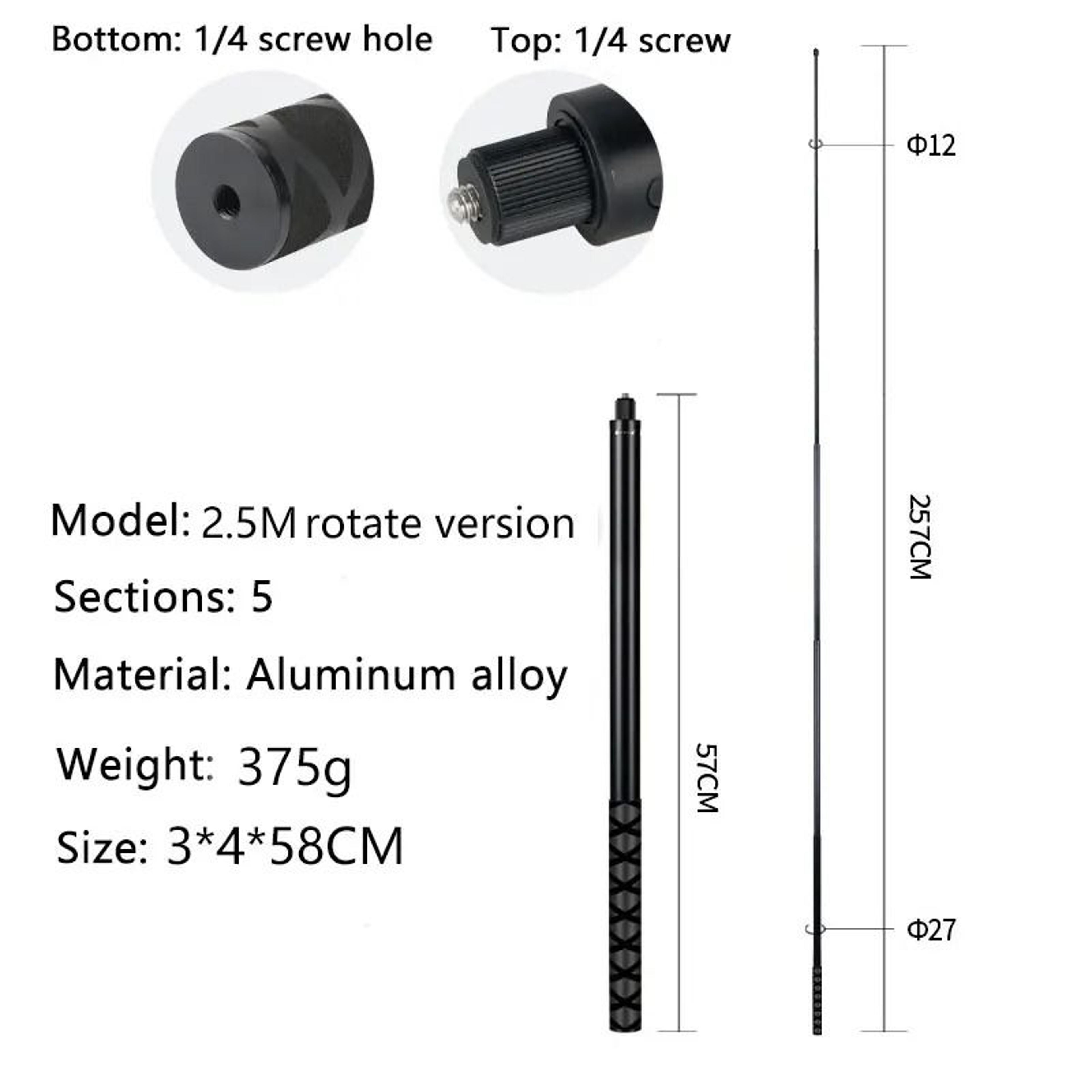 Invisible Selfie Stick For Insta360 X5 X4 X3 Panoramic Camera 13