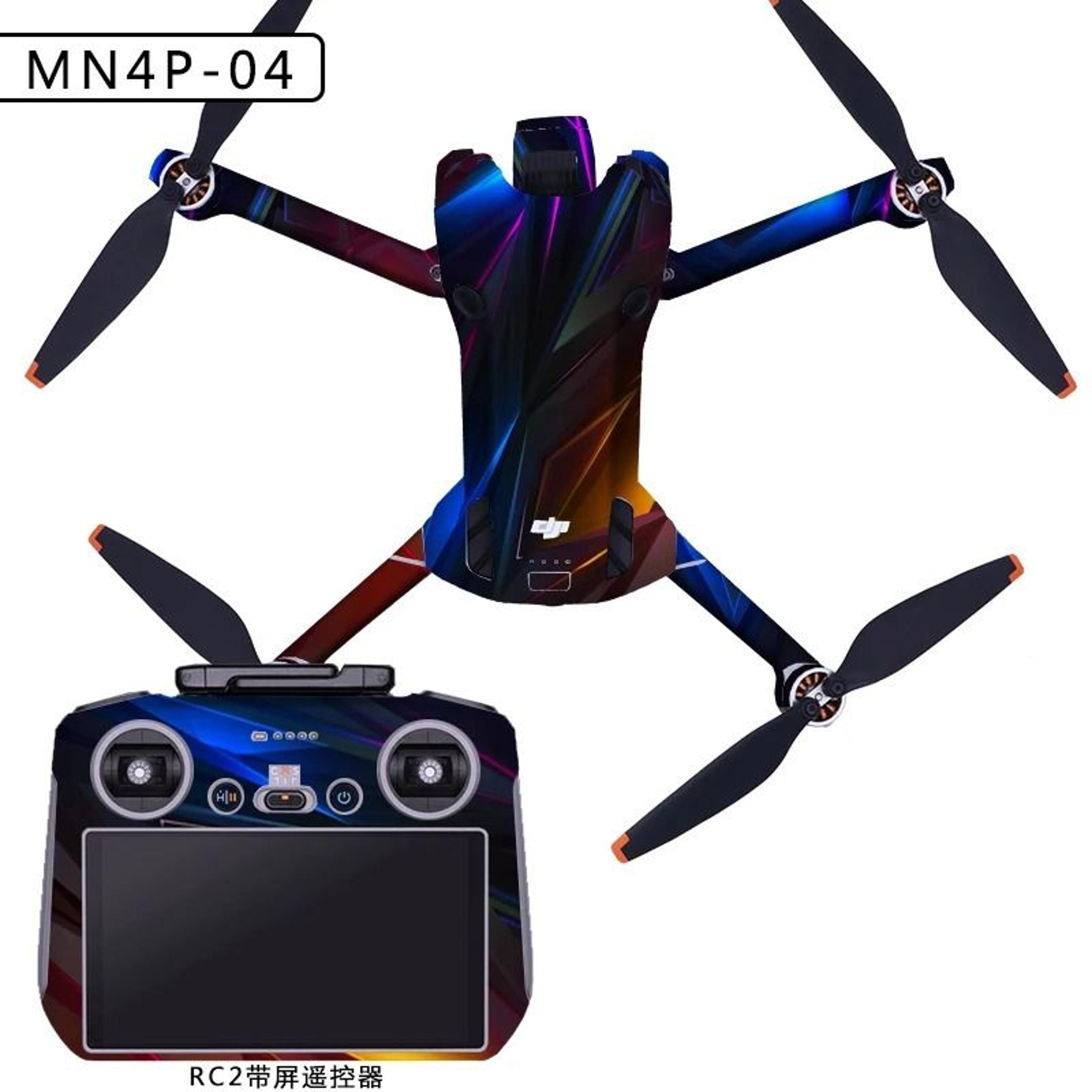 Full Body Protective PVC Wrap Skin Decal For DJI Mini 4 Pro Drone 7