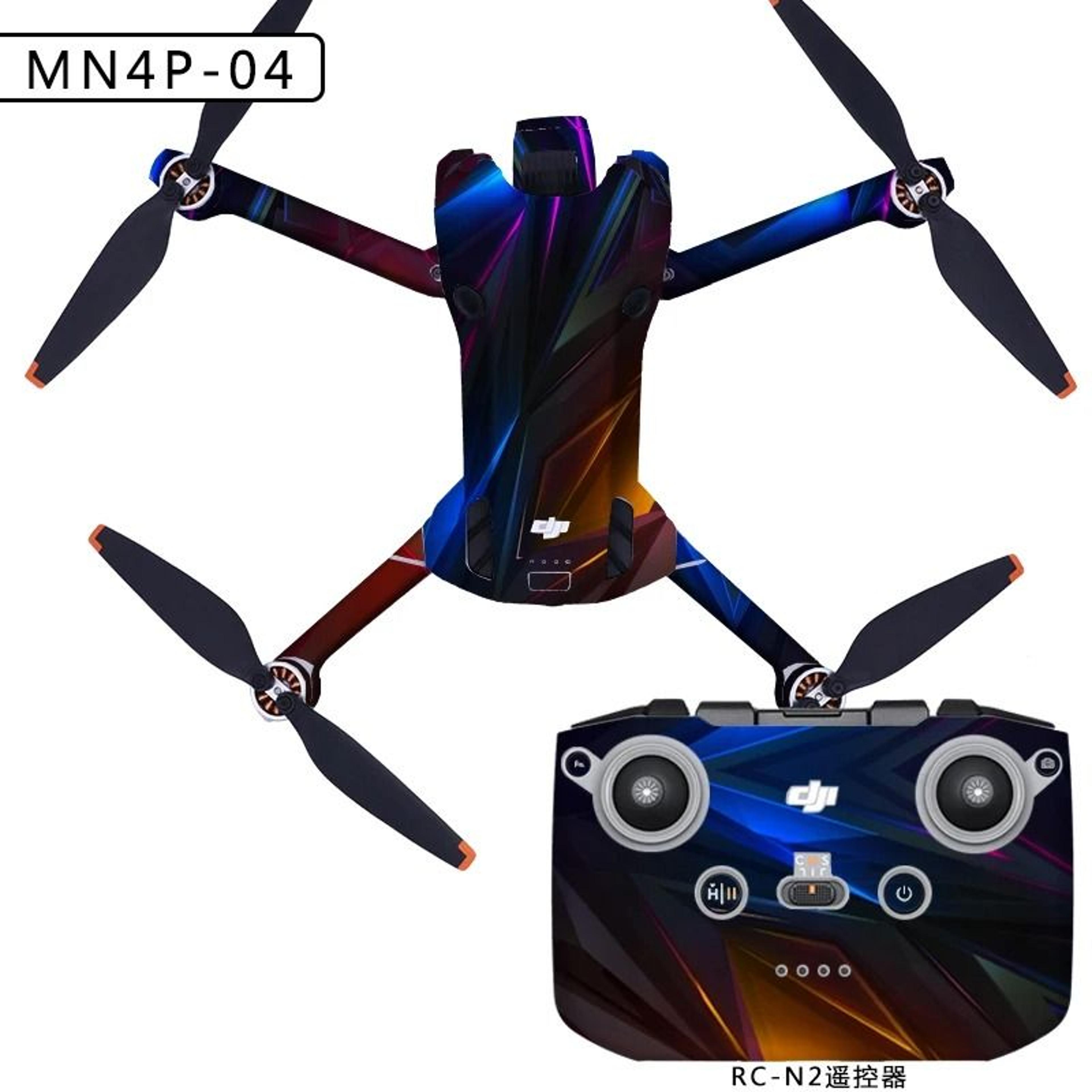 Full Body Protective PVC Wrap Skin Decal For DJI Mini 4 Pro Drone 8