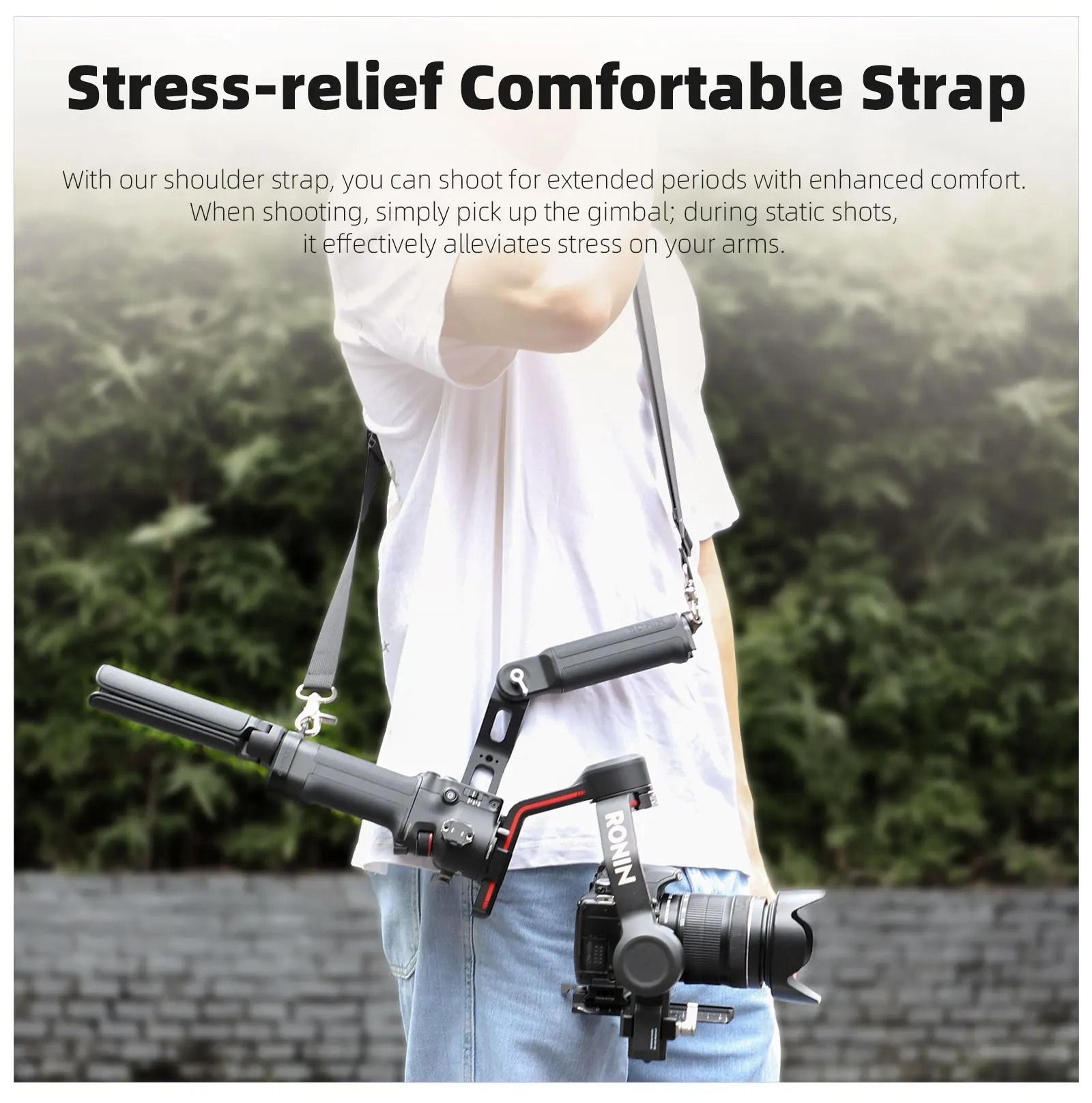 StressRelief Dual Hook Shoulder Strap And Locking Case For DJI RS3 RS4 Pro 2