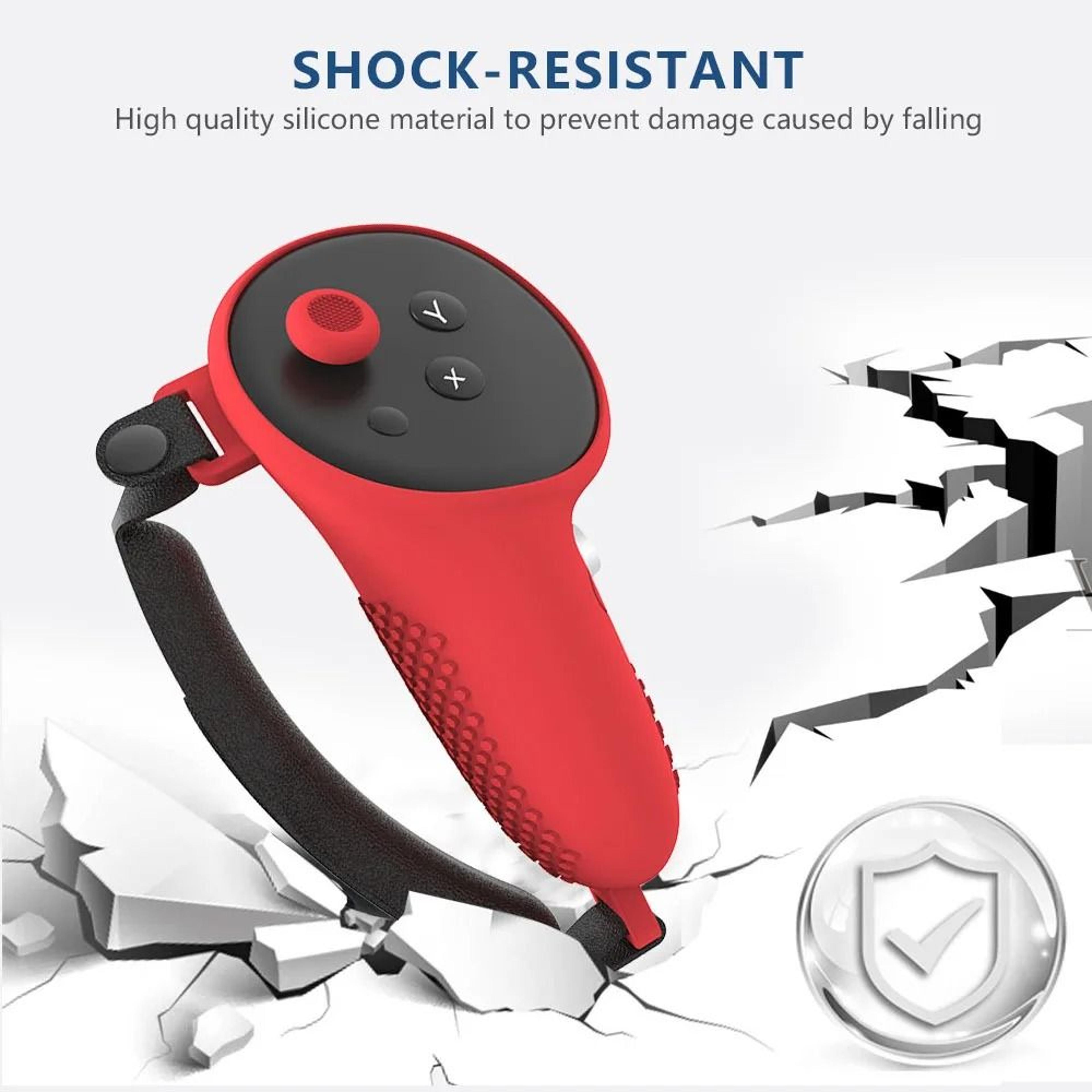 Protective Silicone Controller Grip Skin Cover With Hand Strap For Meta Quest 3S  Quest 3 2