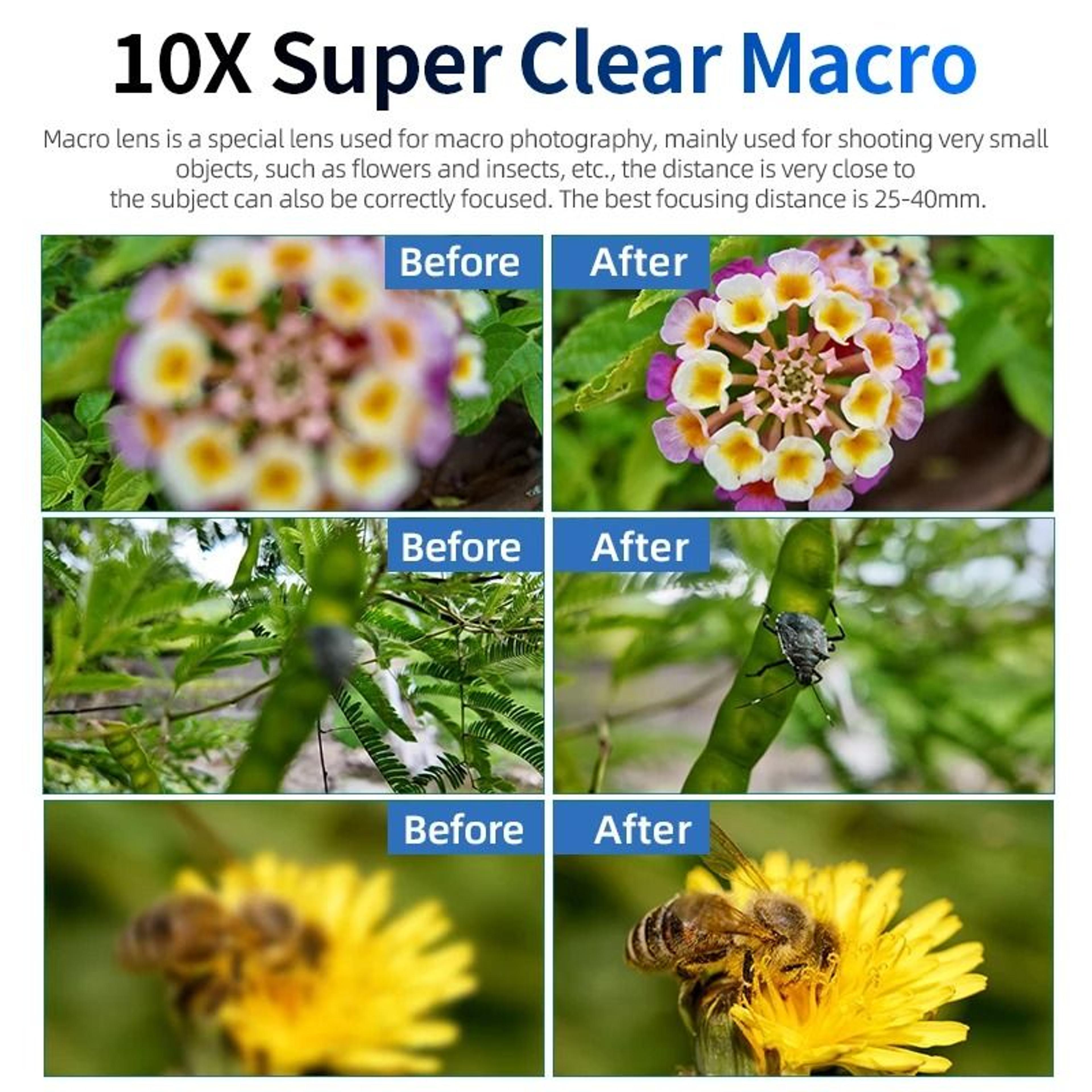 10X Super Clean Macro Lens Filter For DJI Osmo Pocket 3 Gimbal Camera 1