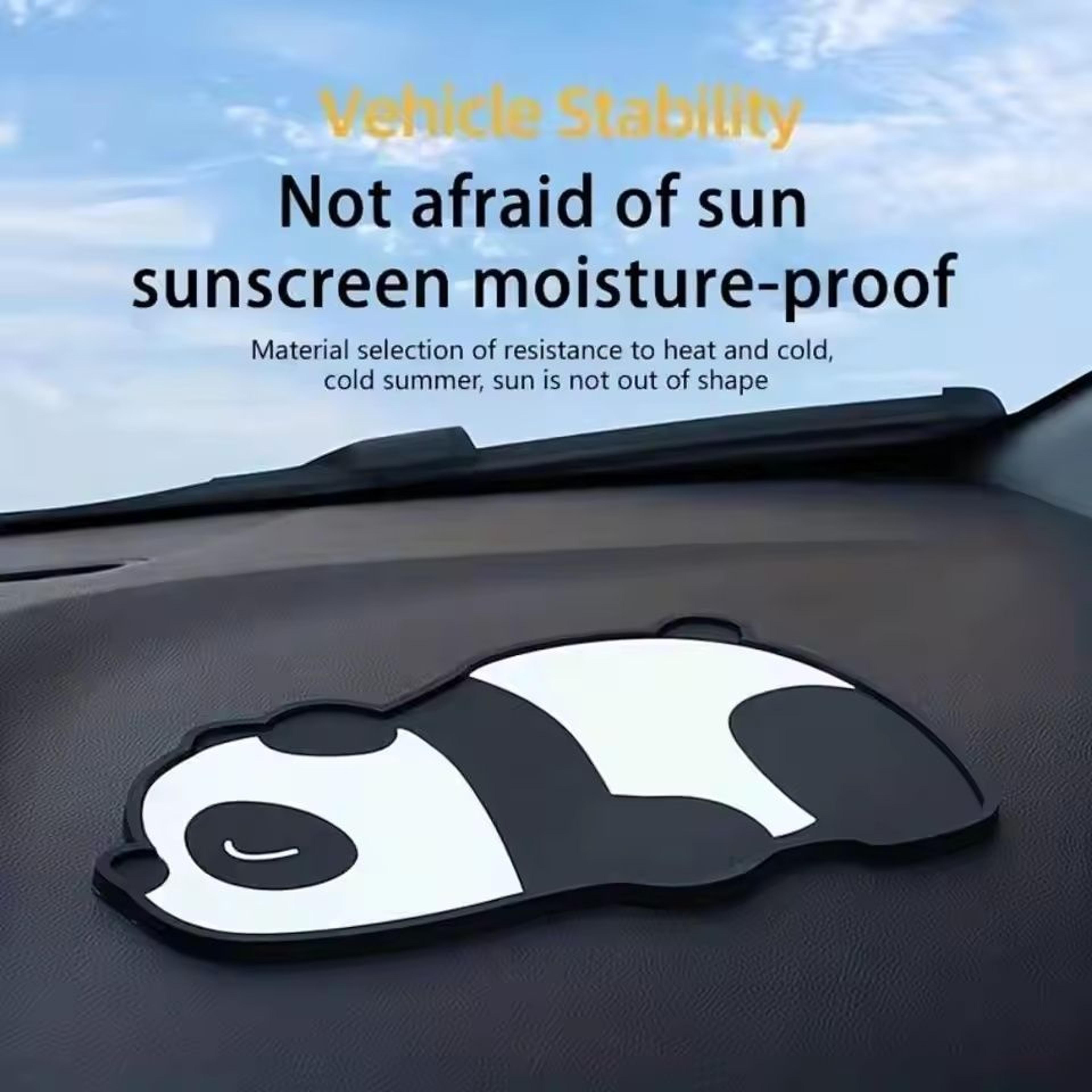 Cute Panda Car Dashboard Ornament With AntiSlip Secure Mat For Interior Decoration 6