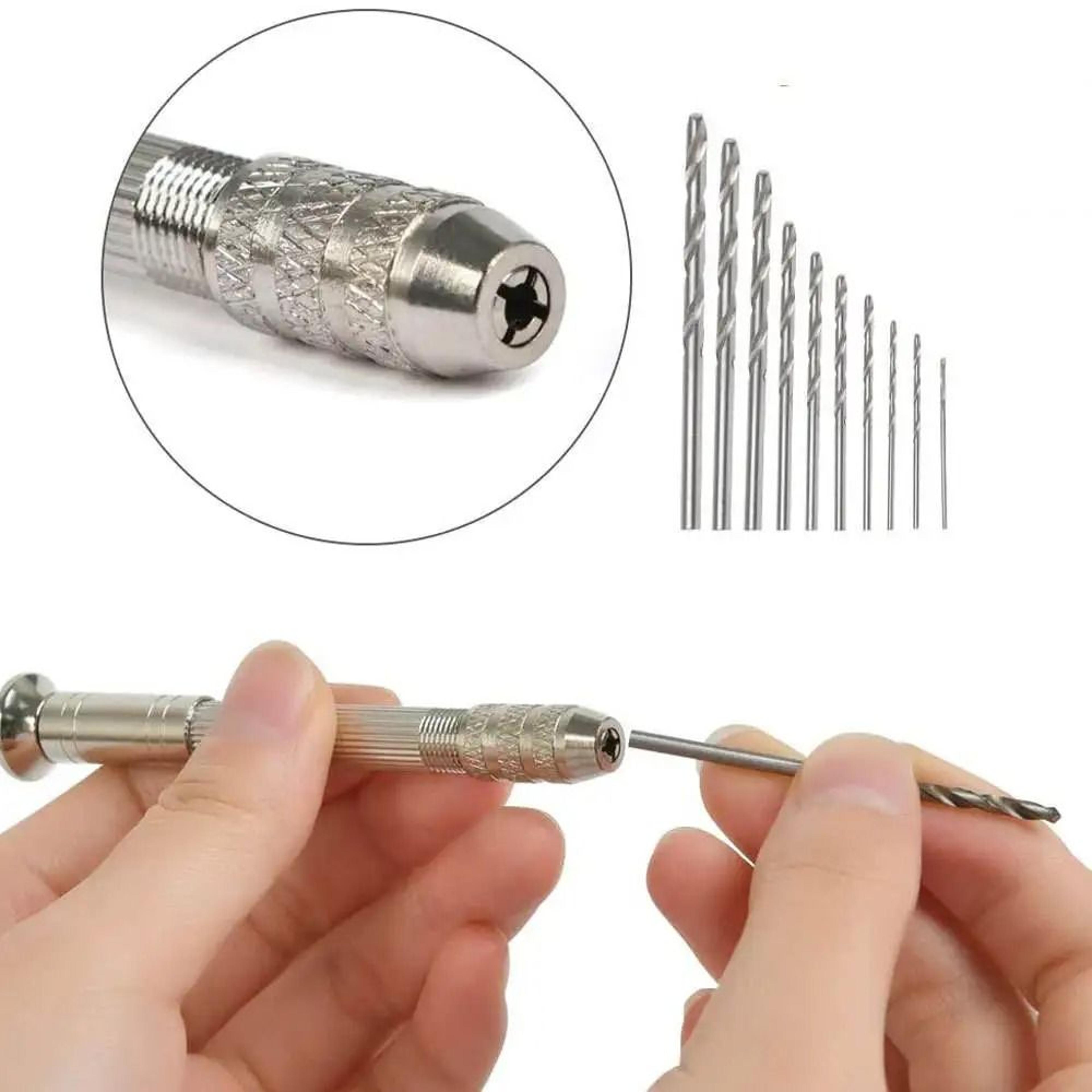 11Piece Manual Mini Twist Hand Drill And Bit Set 4