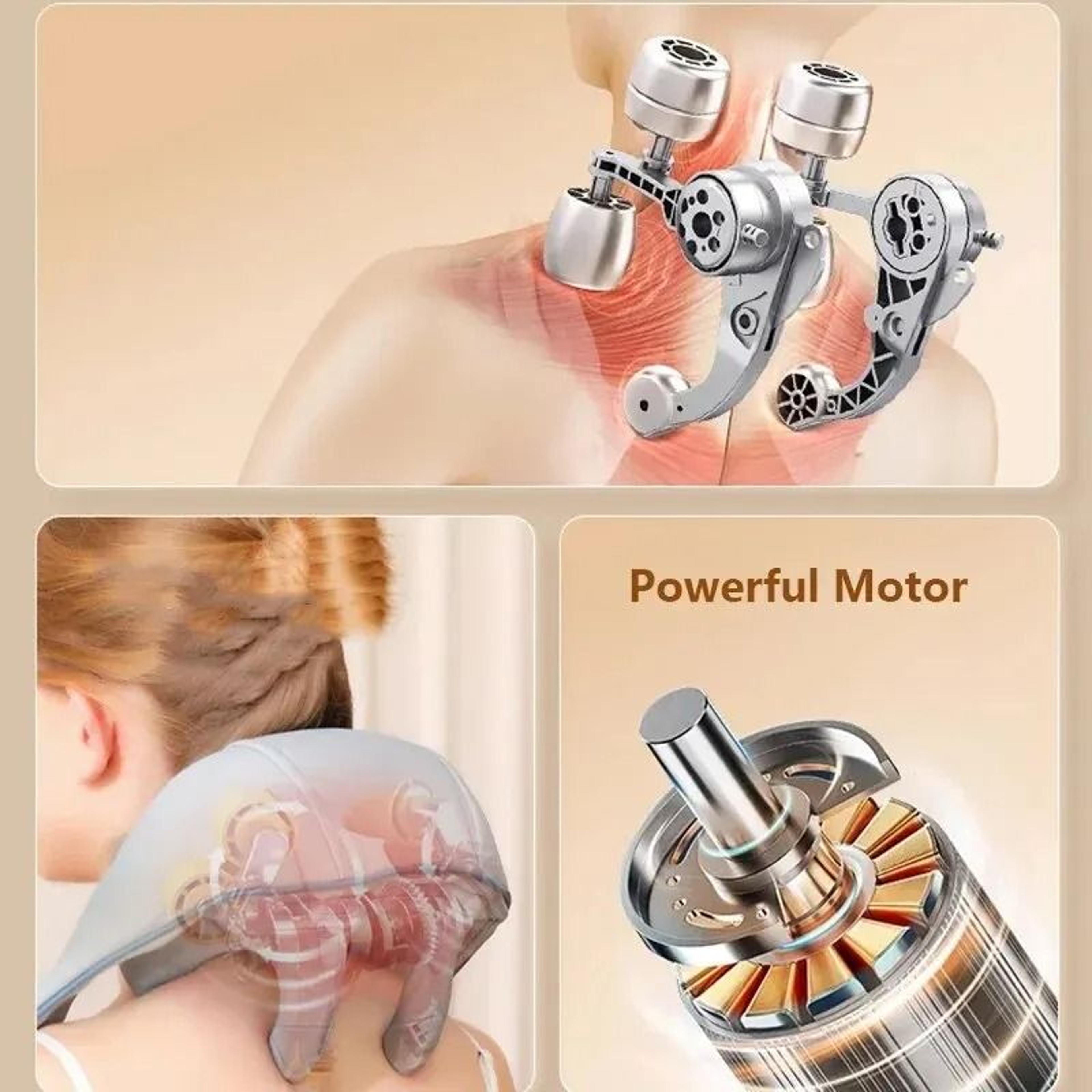 Electric Neck And Trapezius Muscle Massager With Heat And Kneading 3