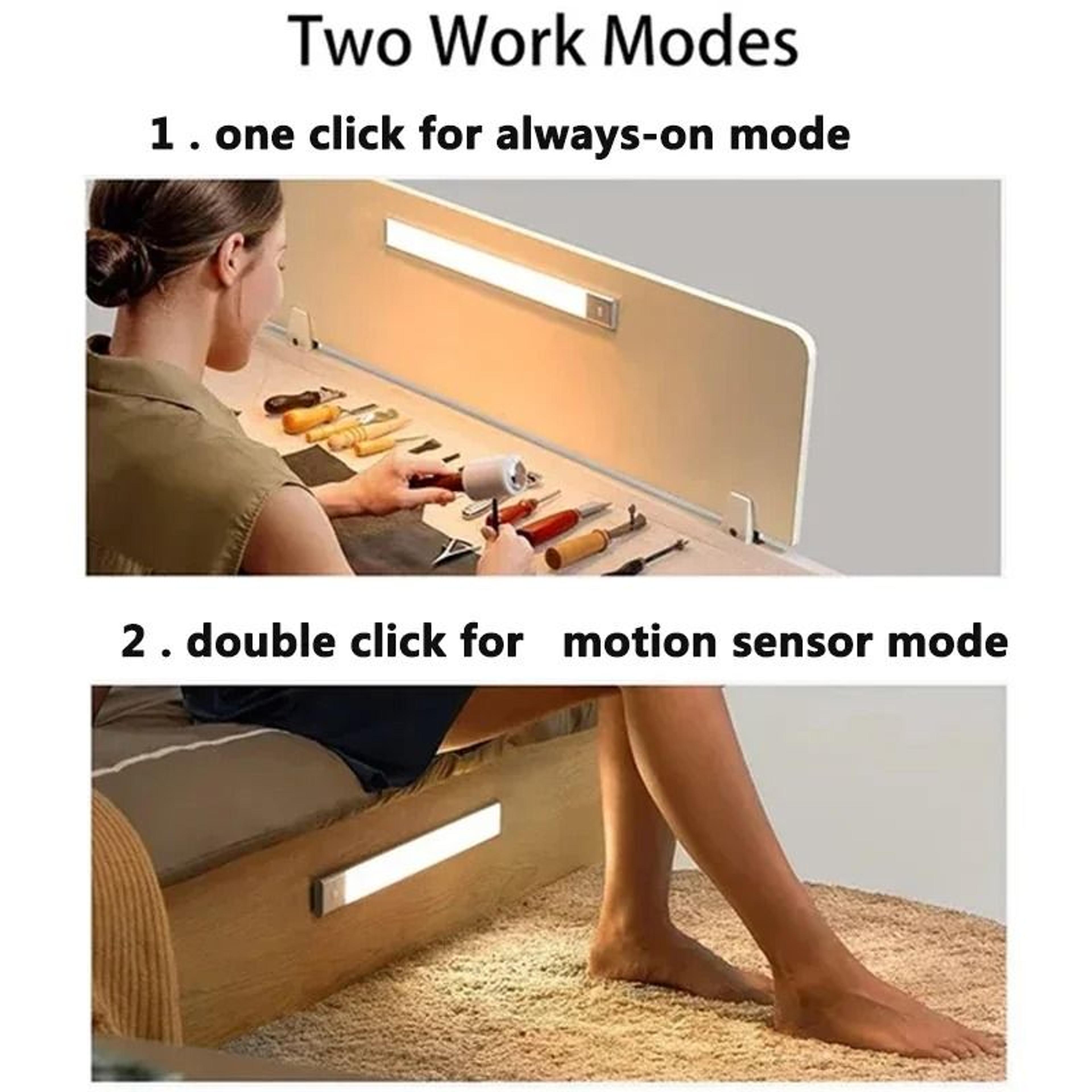 Rechargeable PIR Motion Sensor LED Under Cabinet Light Bar 4