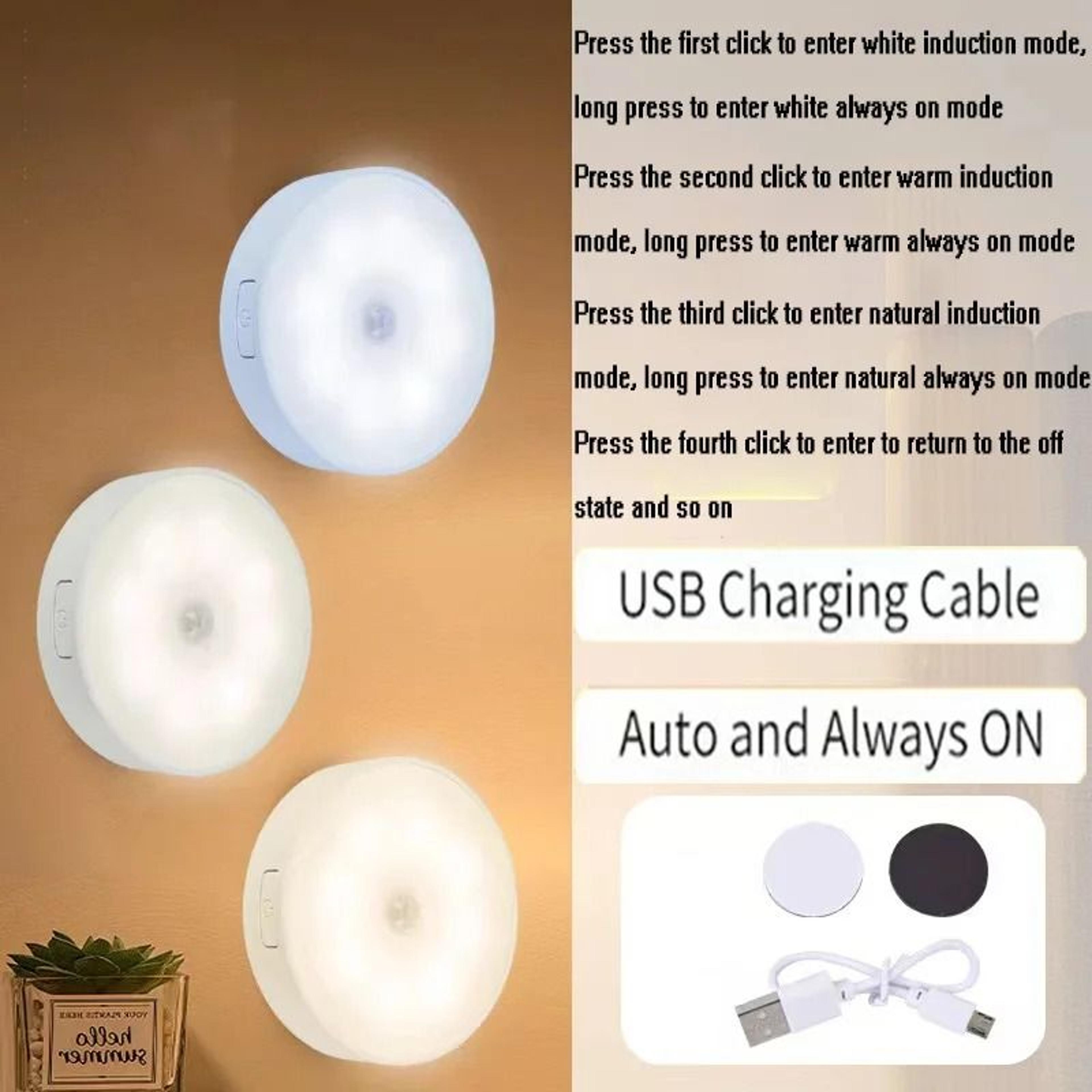 PIR Motion Sensor LED Closet Light Bar Wireless USB Rechargeable Under Cabinet Night Lamp 10