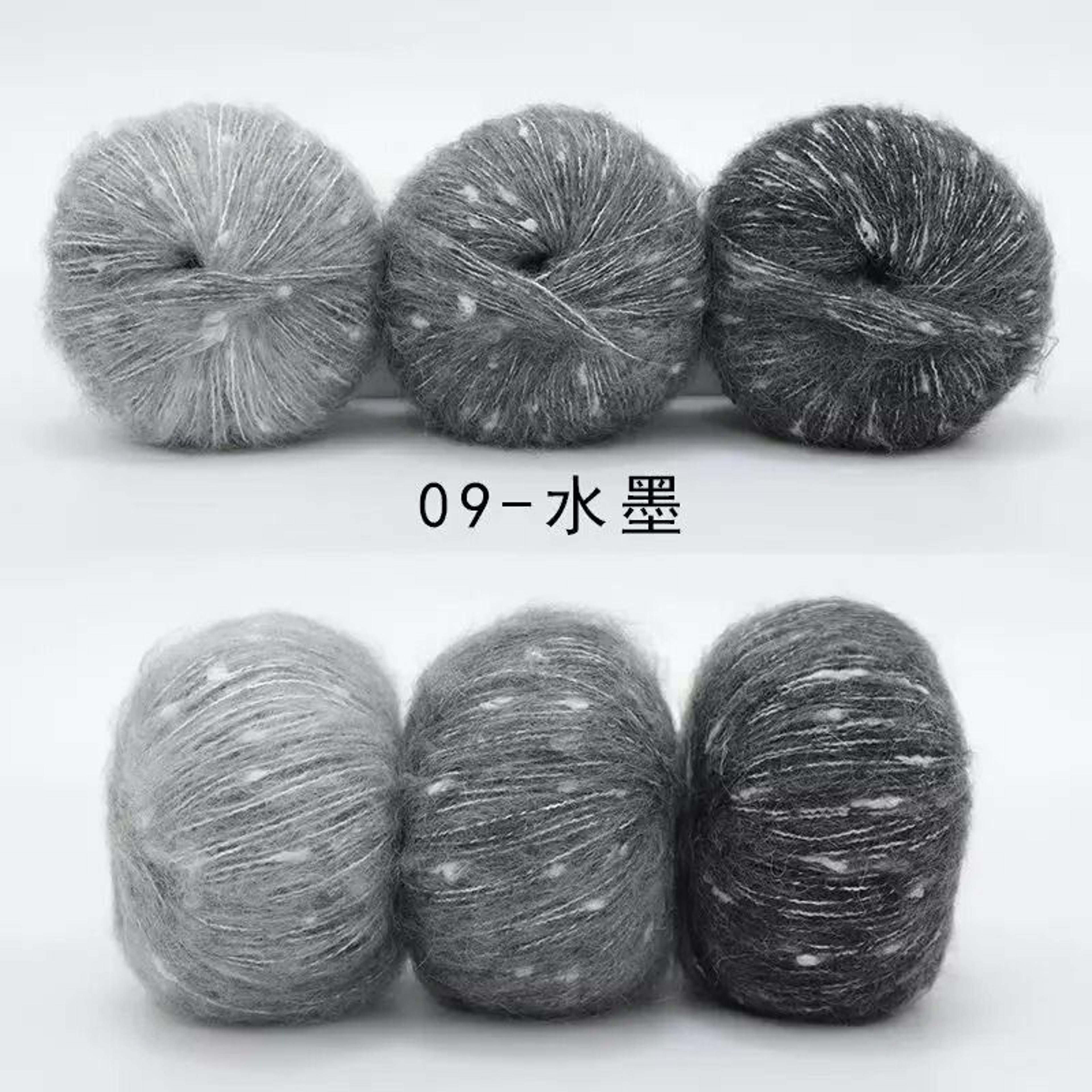 Alpaca Mohair Gradient Segmental Dyed Yarn 150g Colorful Dots Wool Thread For Crochet 15