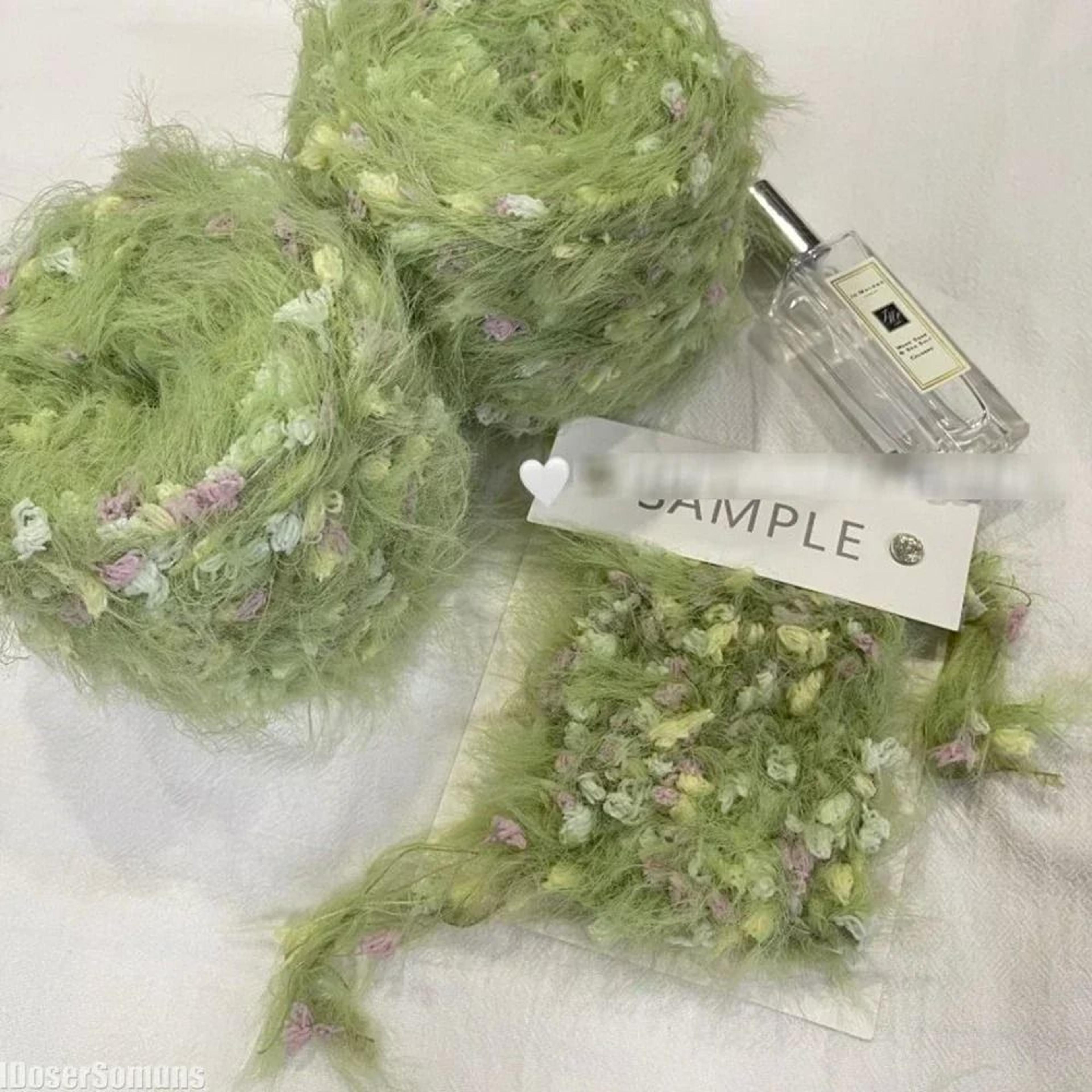 Garden Series Hand Mixed Knitting Yarn 125g Green Flower Thread For Crochet And Crafting 1
