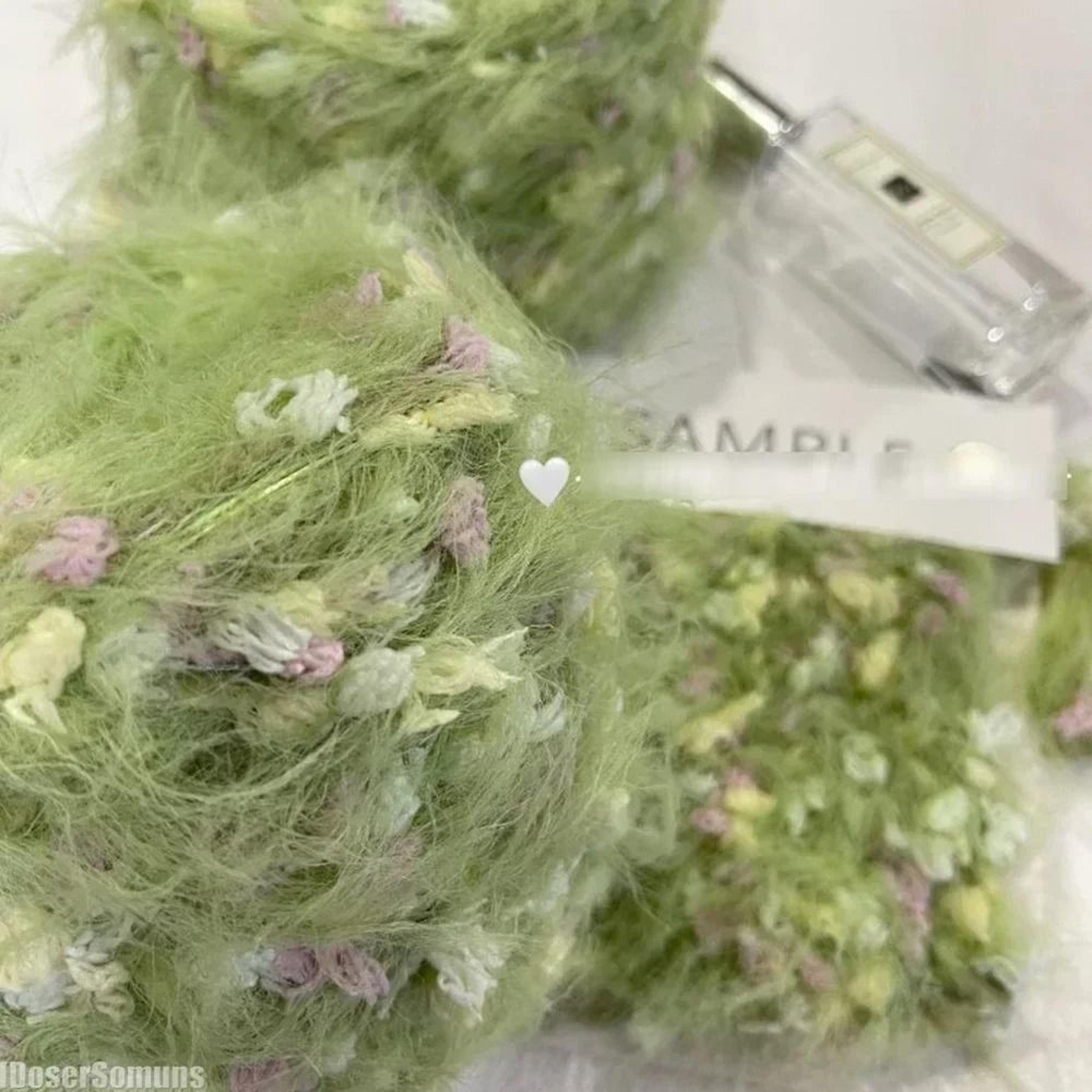 Garden Series Hand Mixed Knitting Yarn 125g Green Flower Thread For Crochet And Crafting 5