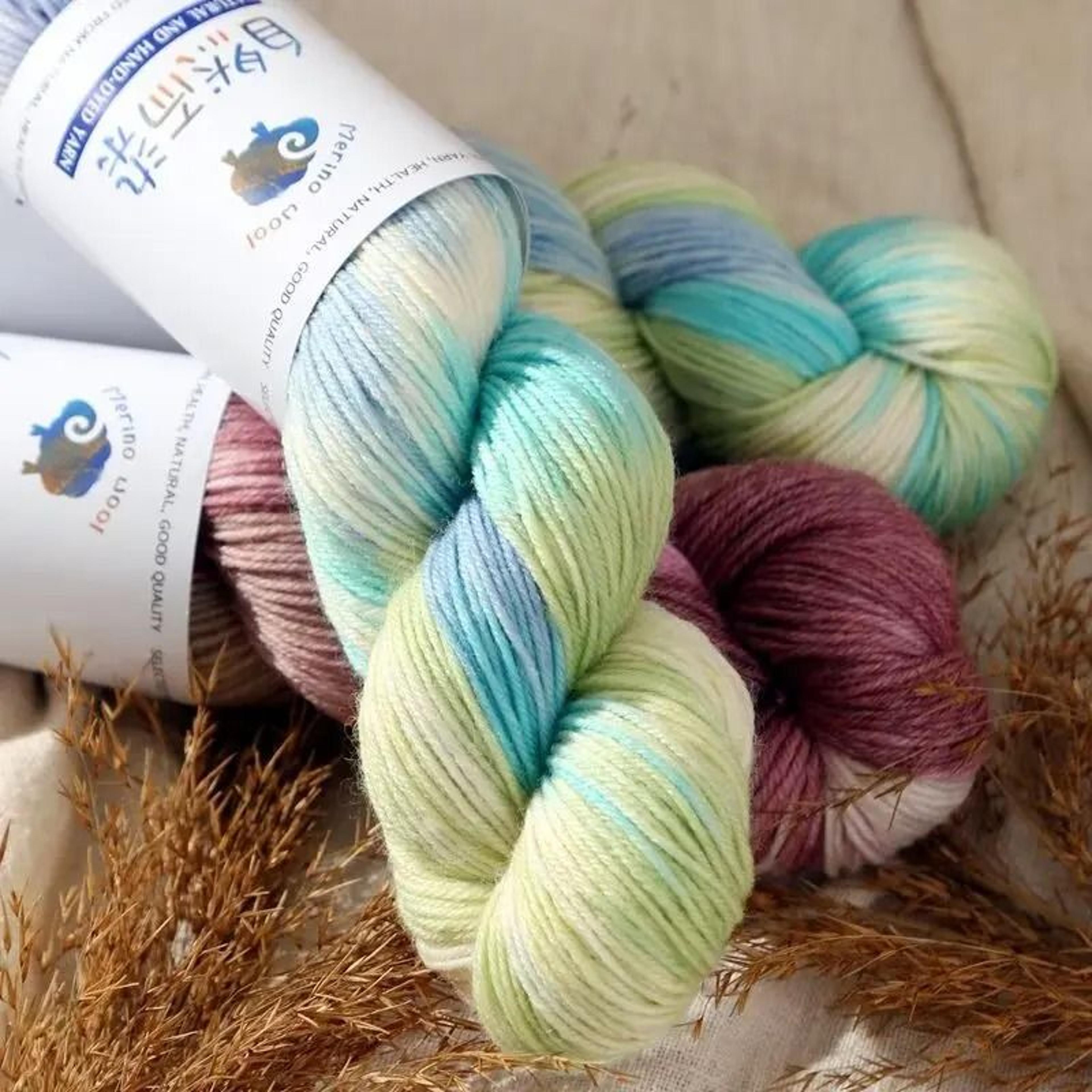 Handmade Gradient Dyed Wool Yarn 100g 270m Cotton Wool Blend For Knitting And Crochet 5