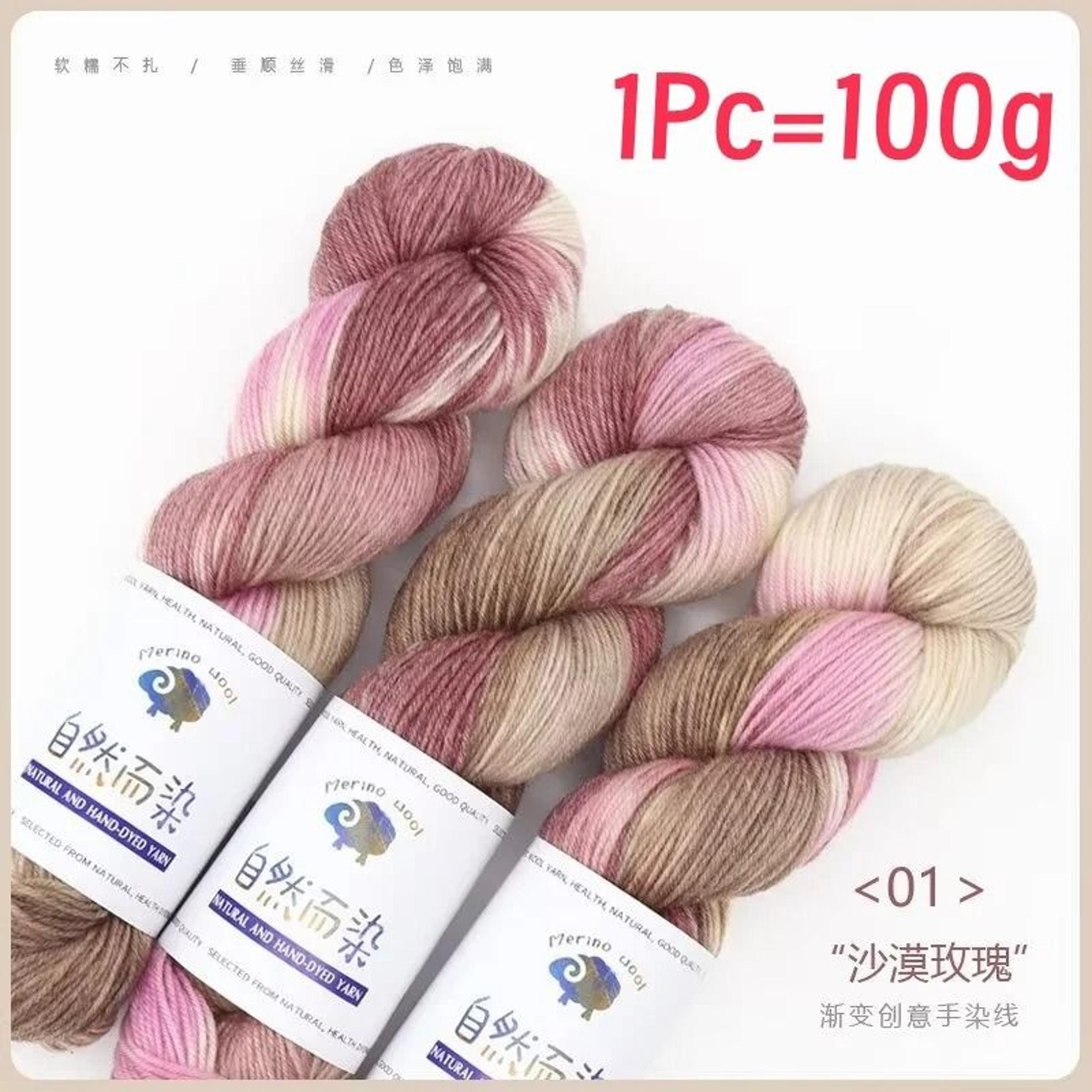 Handmade Gradient Dyed Wool Yarn 100g 270m Cotton Wool Blend For Knitting And Crochet 7