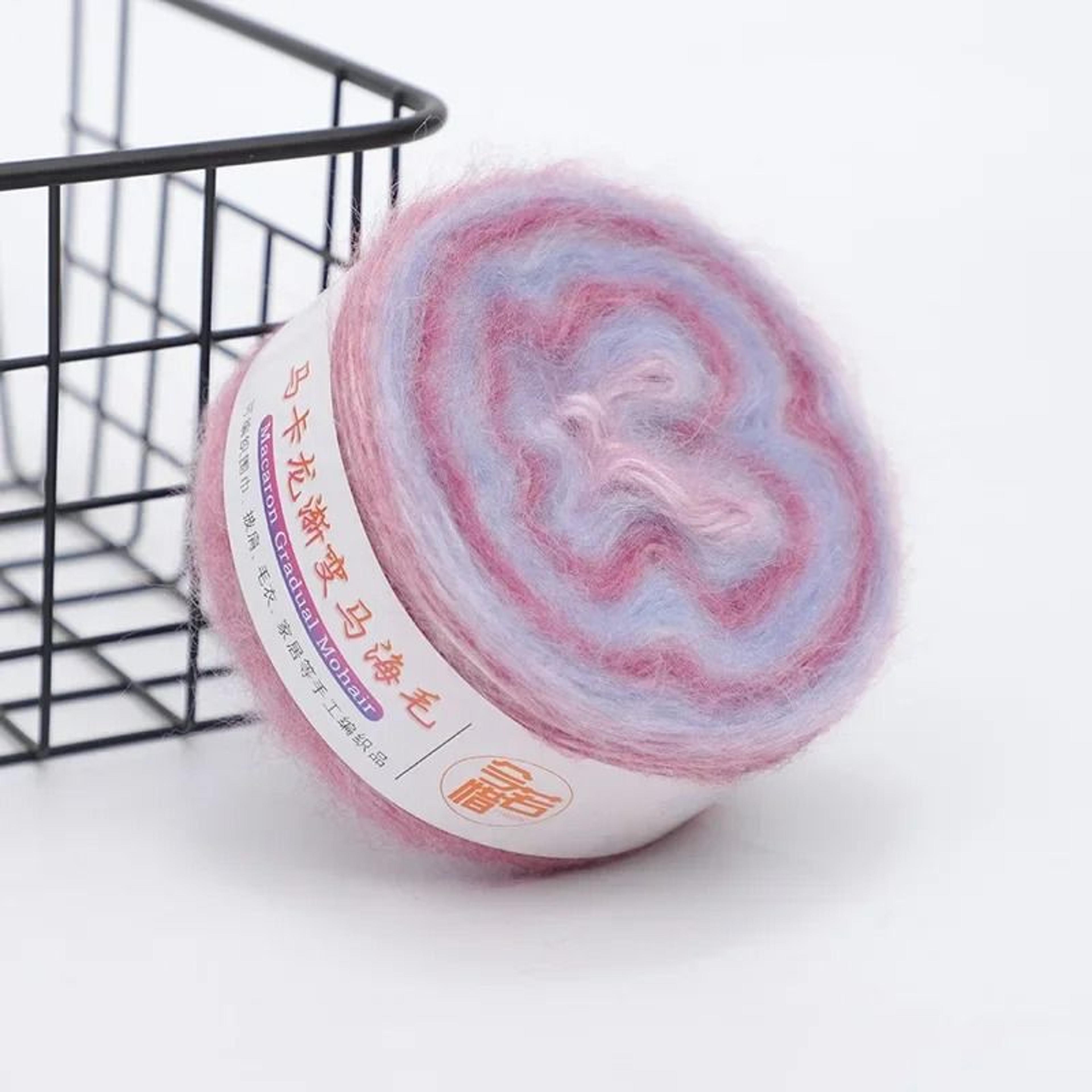 Gradient Colorful Mohair Rainbow Yarn 50g 200m HandWoven Soft Knitting Thread 24