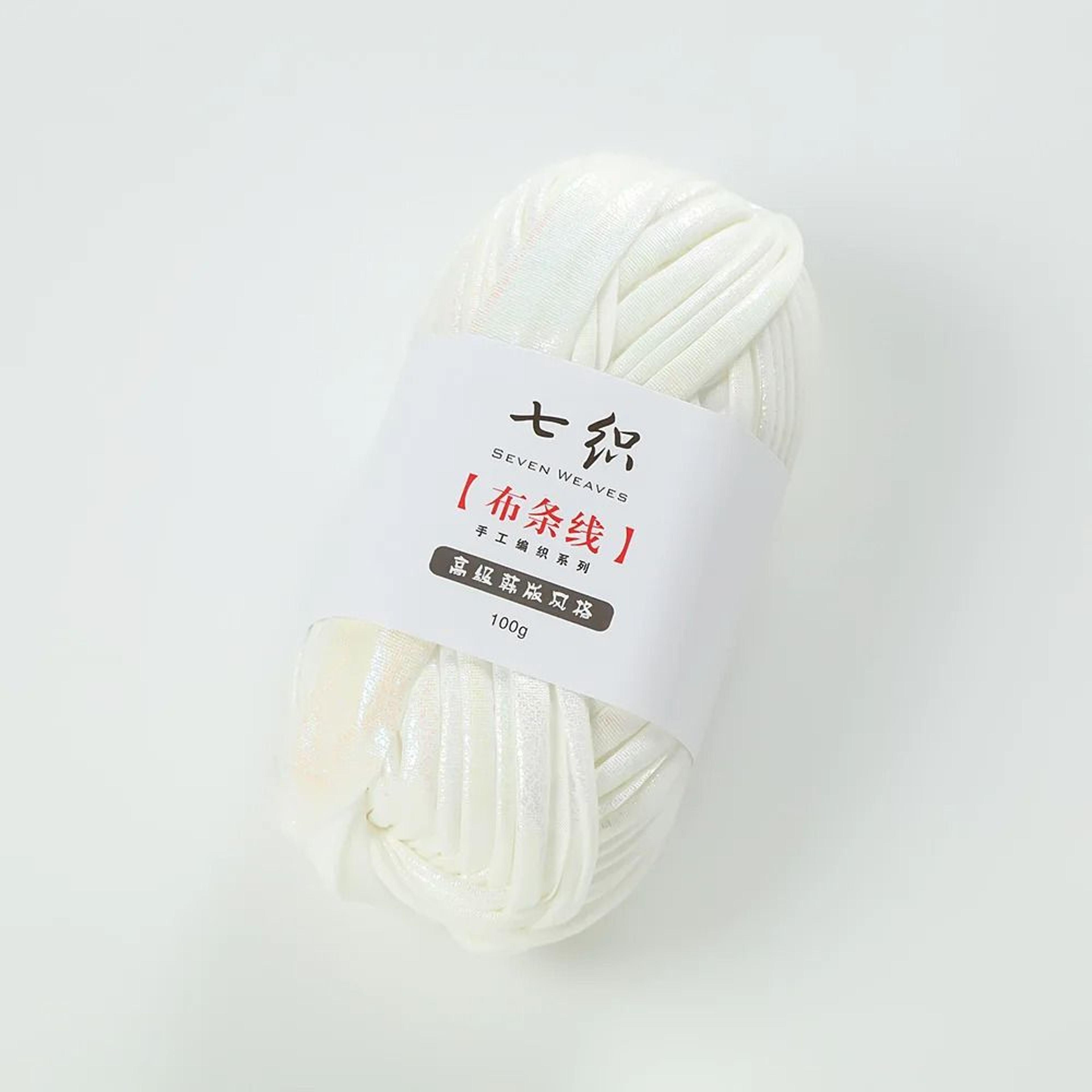 DD Metallic TShirt Yarn 100m Roll Glossy Cloth Yarn For DIY Crochet Bags And Baskets 15