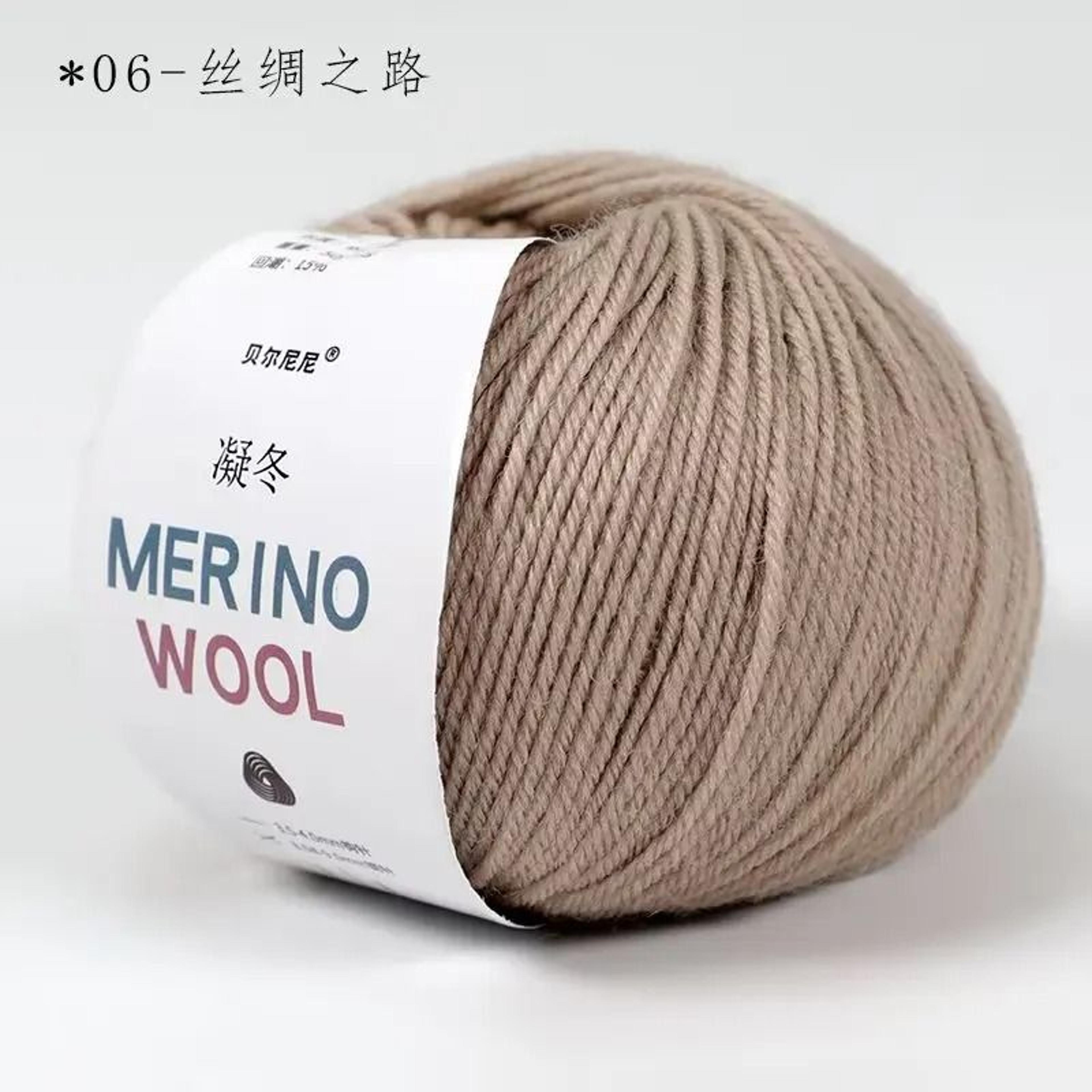 Merino Pure Wool Yarn 50g Medium Thick Soft Hand Knitted Crochet Thread For Clothes Scarves 14