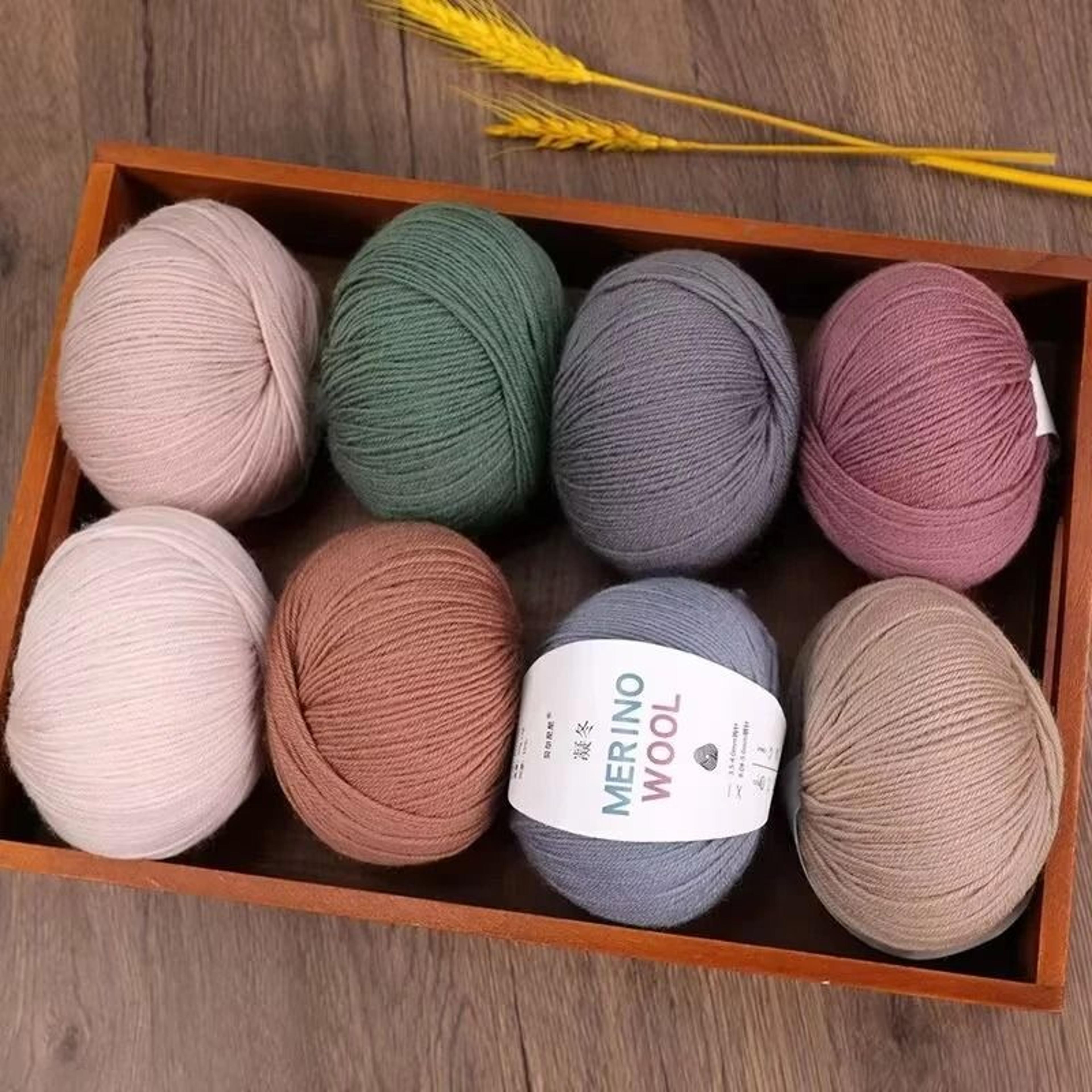 Merino Pure Wool Yarn 50g Medium Thick Soft Hand Knitted Crochet Thread For Clothes Scarves 4