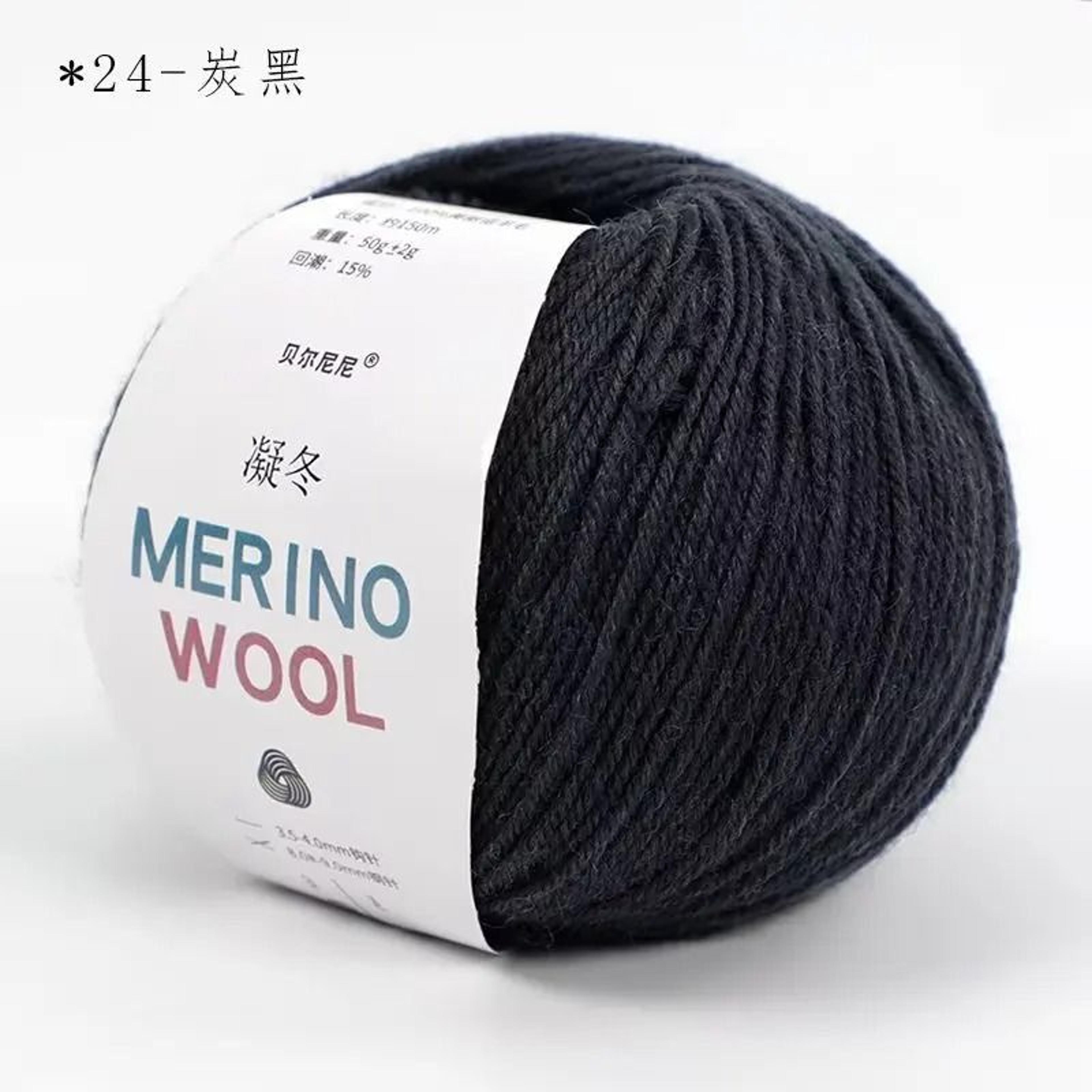 Merino Pure Wool Yarn 50g Medium Thick Soft Hand Knitted Crochet Thread For Clothes Scarves 5