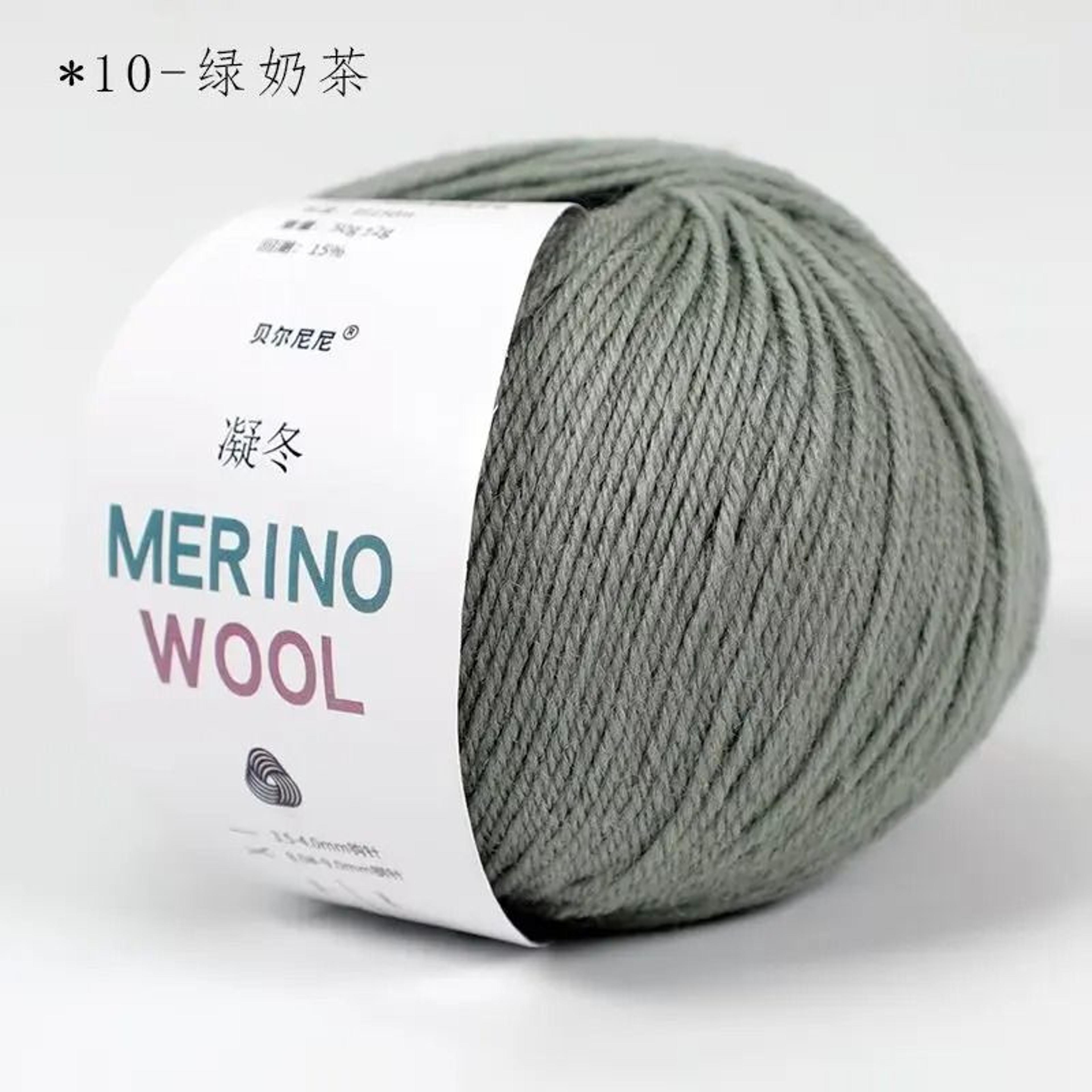 Merino Pure Wool Yarn 50g Medium Thick Soft Hand Knitted Crochet Thread For Clothes Scarves 6