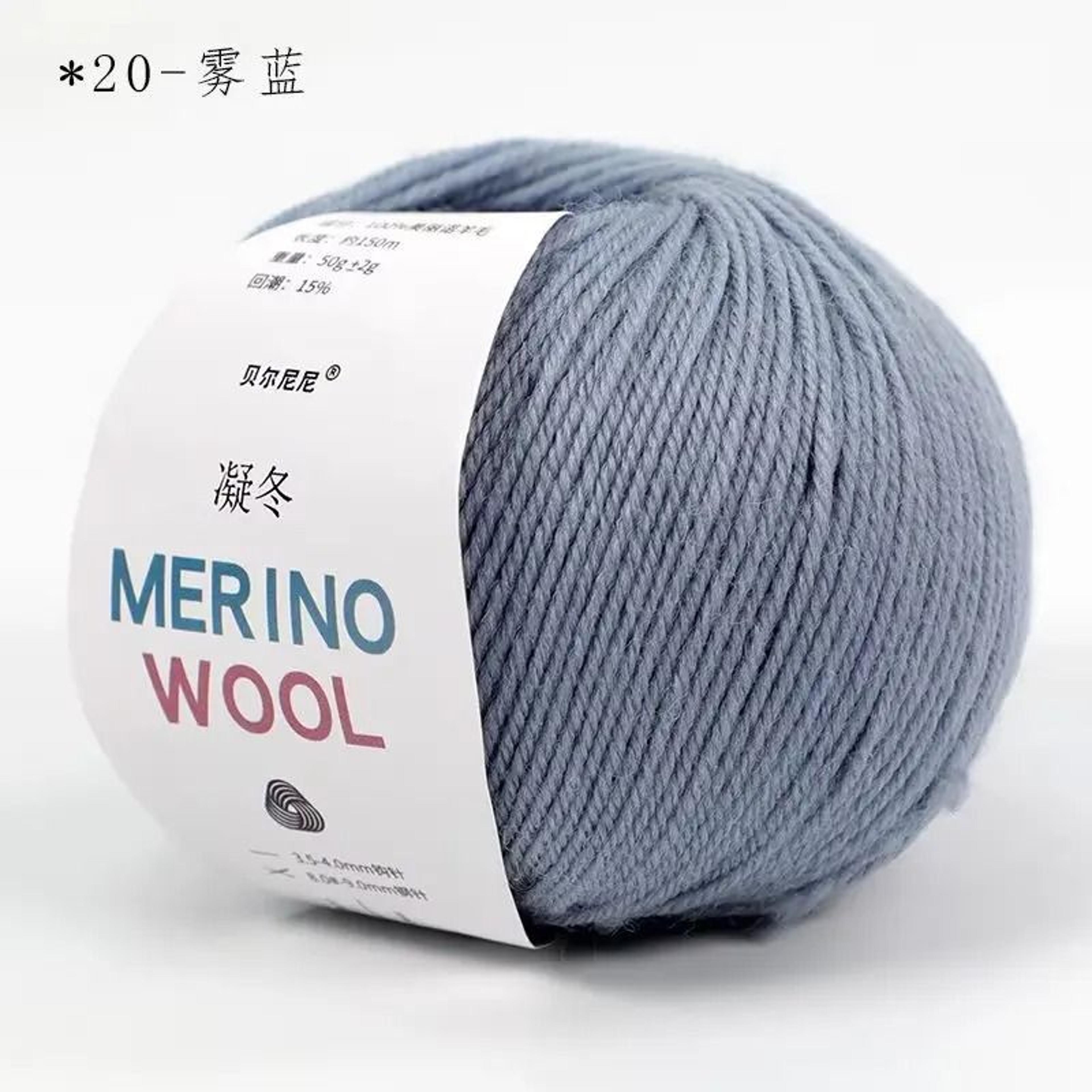 Merino Pure Wool Yarn 50g Medium Thick Soft Hand Knitted Crochet Thread For Clothes Scarves 7