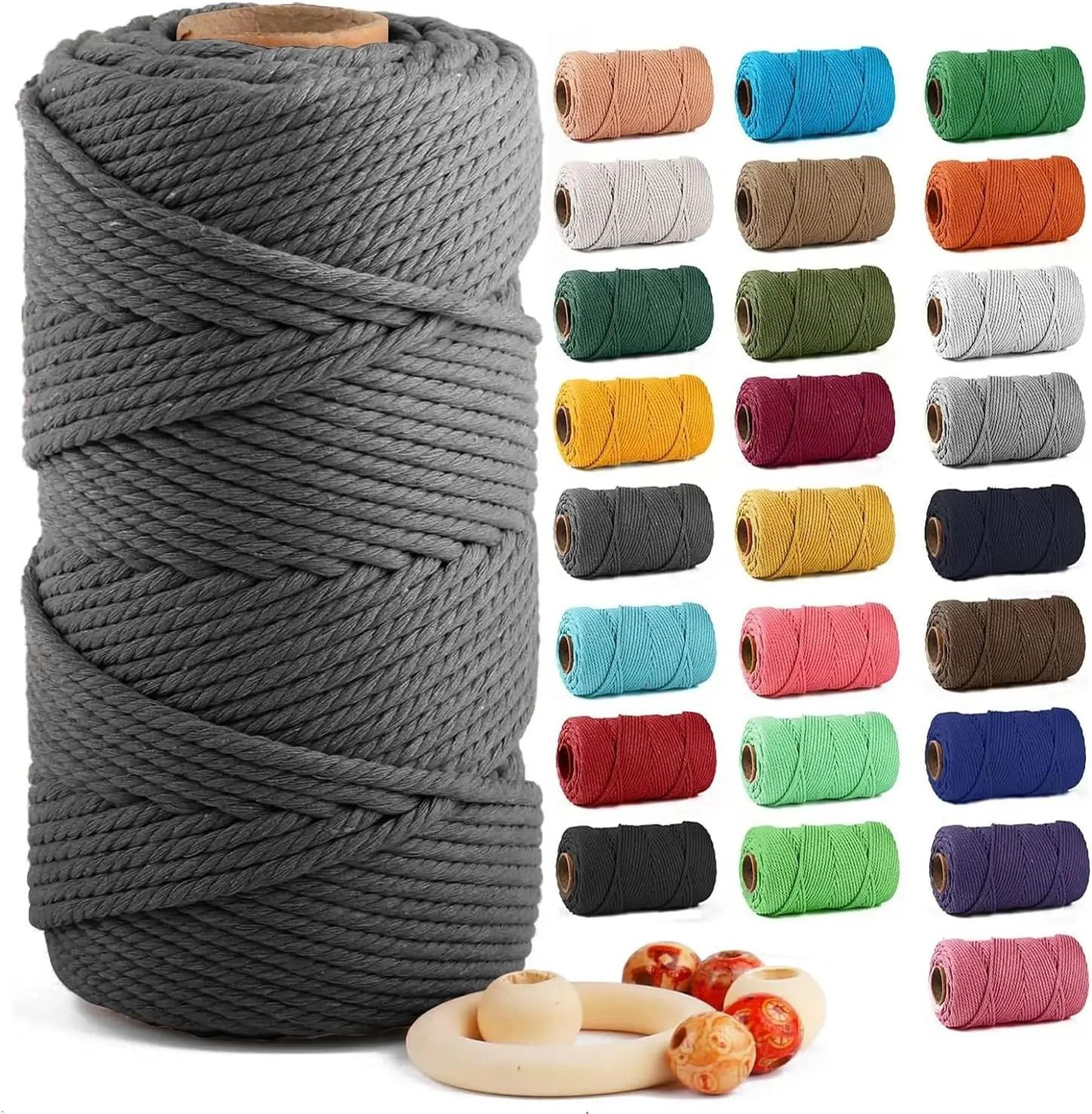 4mm Colored Cotton Macrame Cord 100m Twisted Rope Thread For DIY Handwork And Decor 0