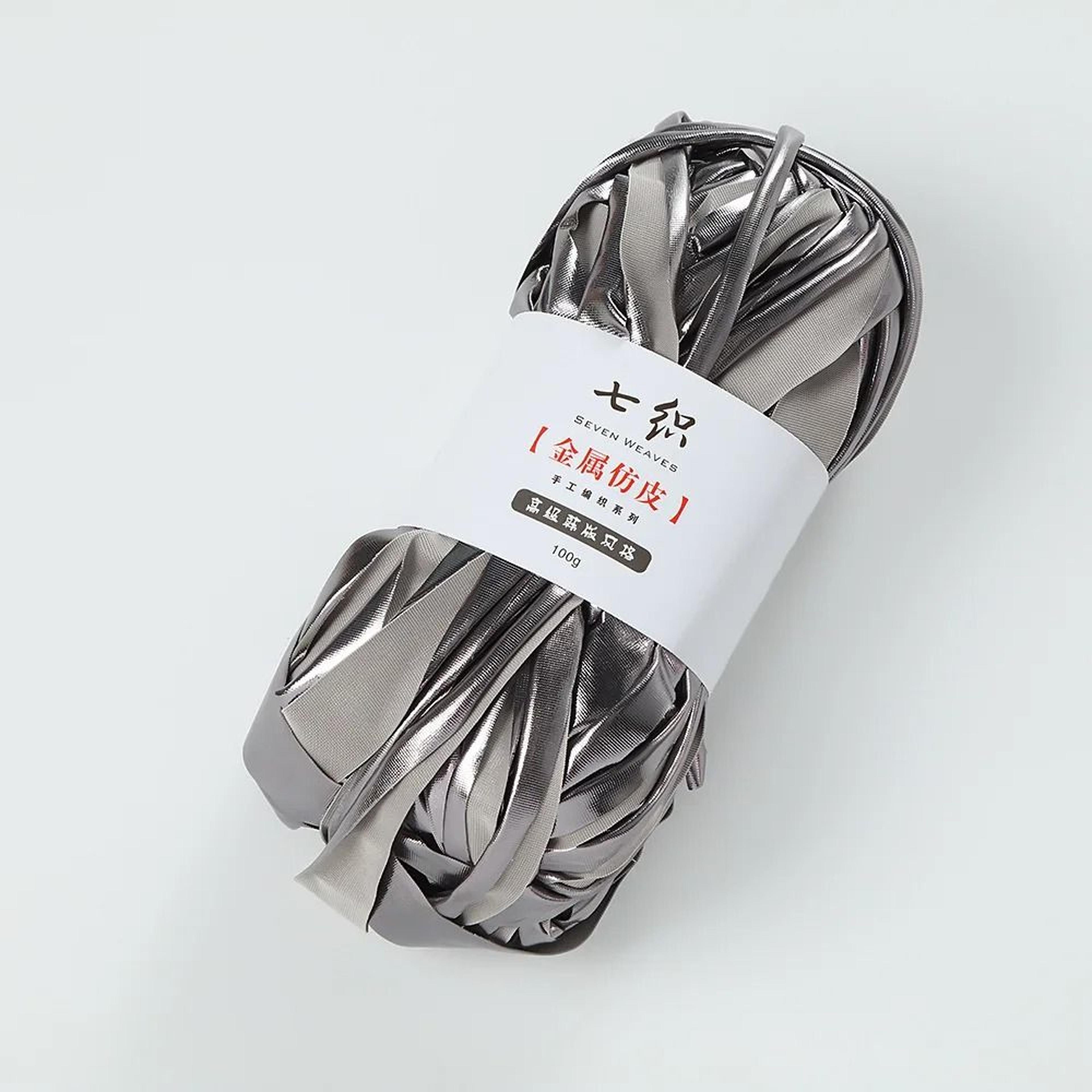 100m Metallic TShirt Yarn Fabric Cloth Thread For DIY Crochet Bags And Cushions 20