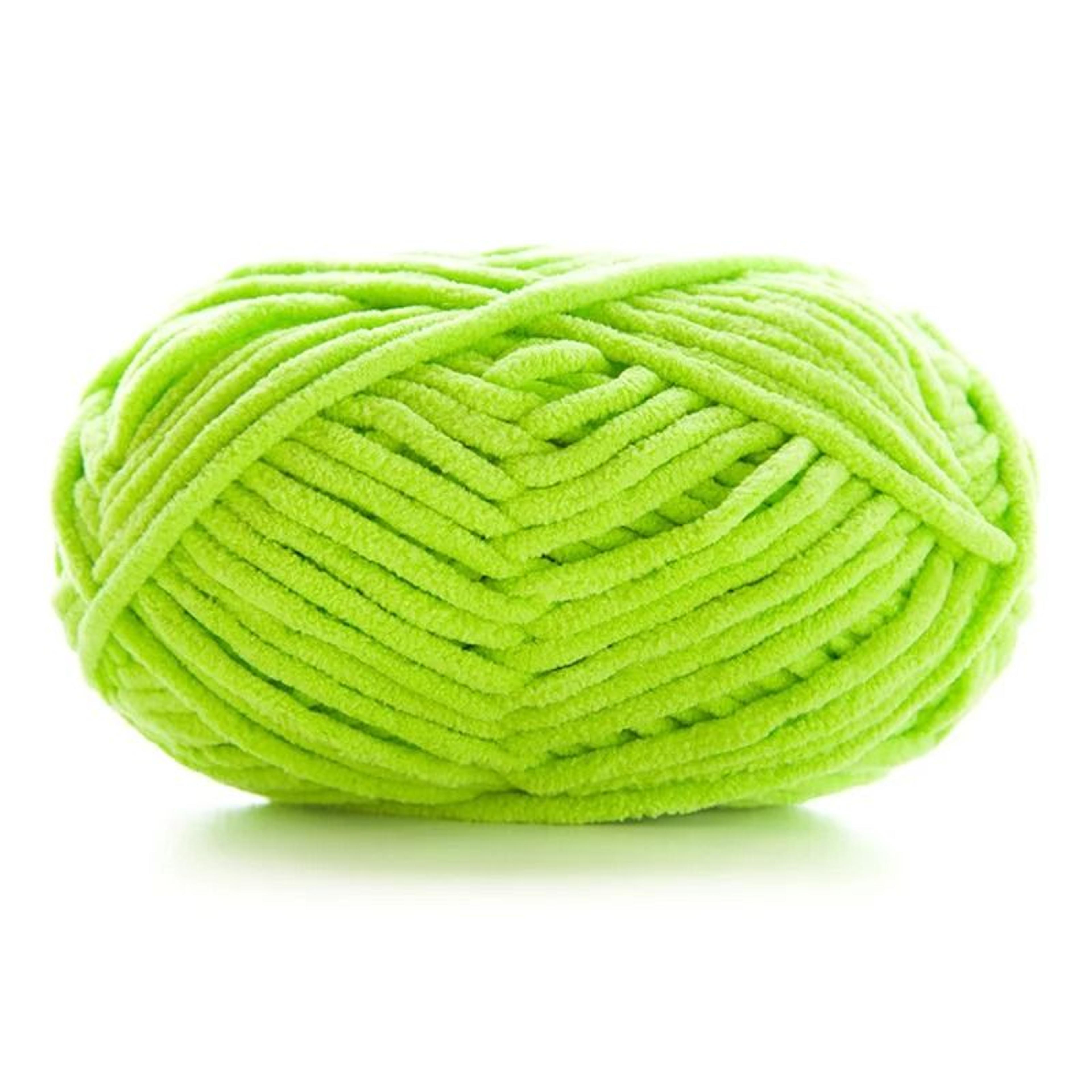 Rainbow Color Thick Velvet Yarn 50g Ball Soft Chenille Crochet Stripe Thread For Scarves And Hats 11