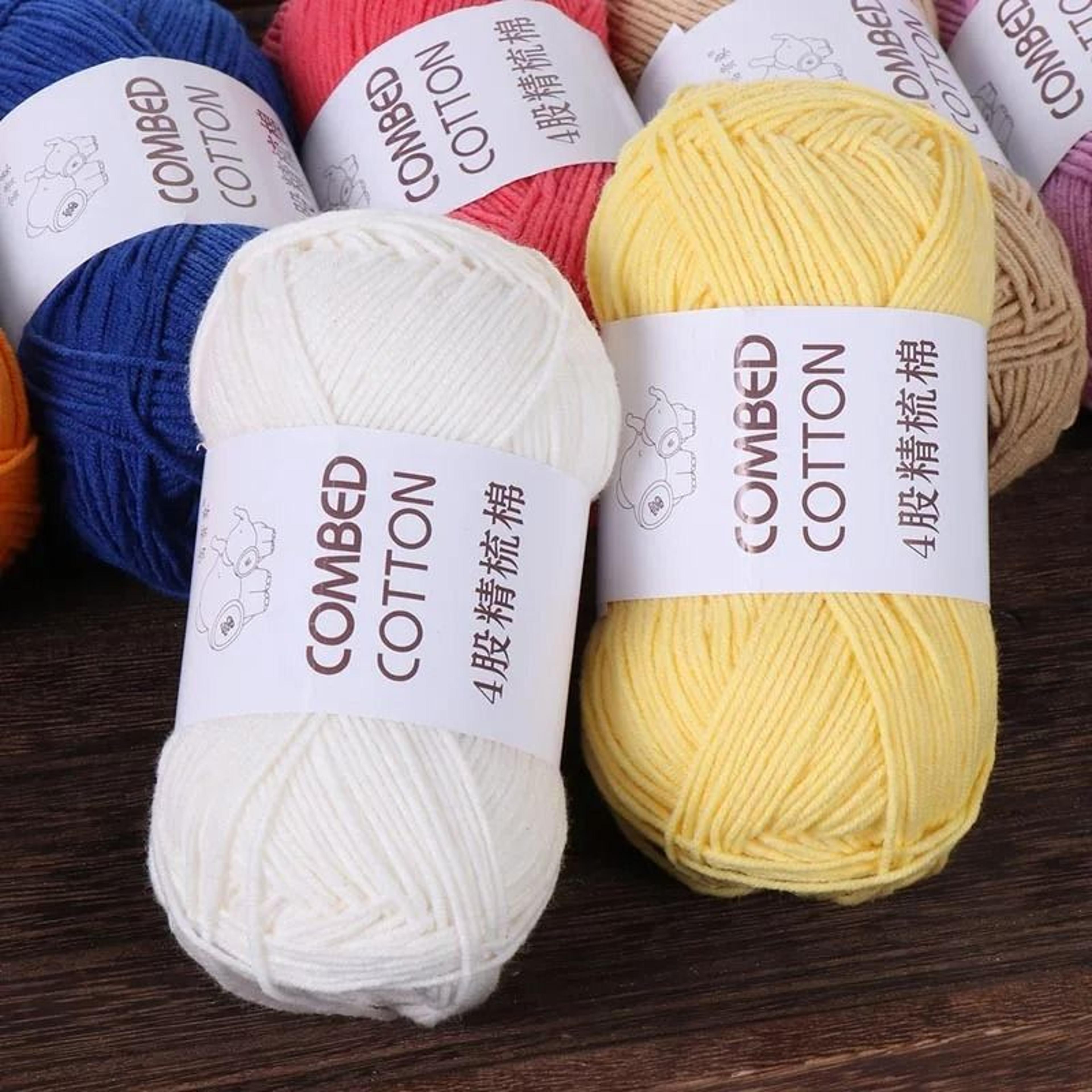 4 Strands Milk Cotton Wool Yarn 40g Soft Thread For DIY Baby Clothes Dolls Scarves And Barrettes 1